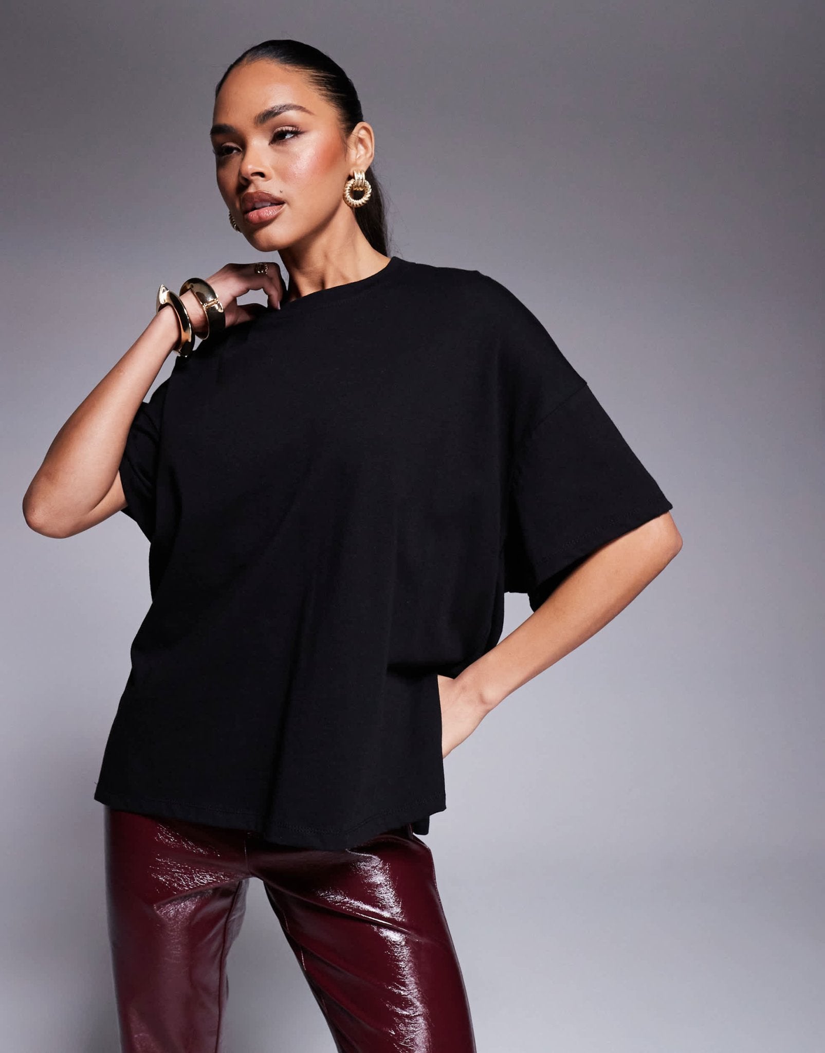 ASOS DESIGN knot back detail t-shirt in black - ASOS Sample Sale