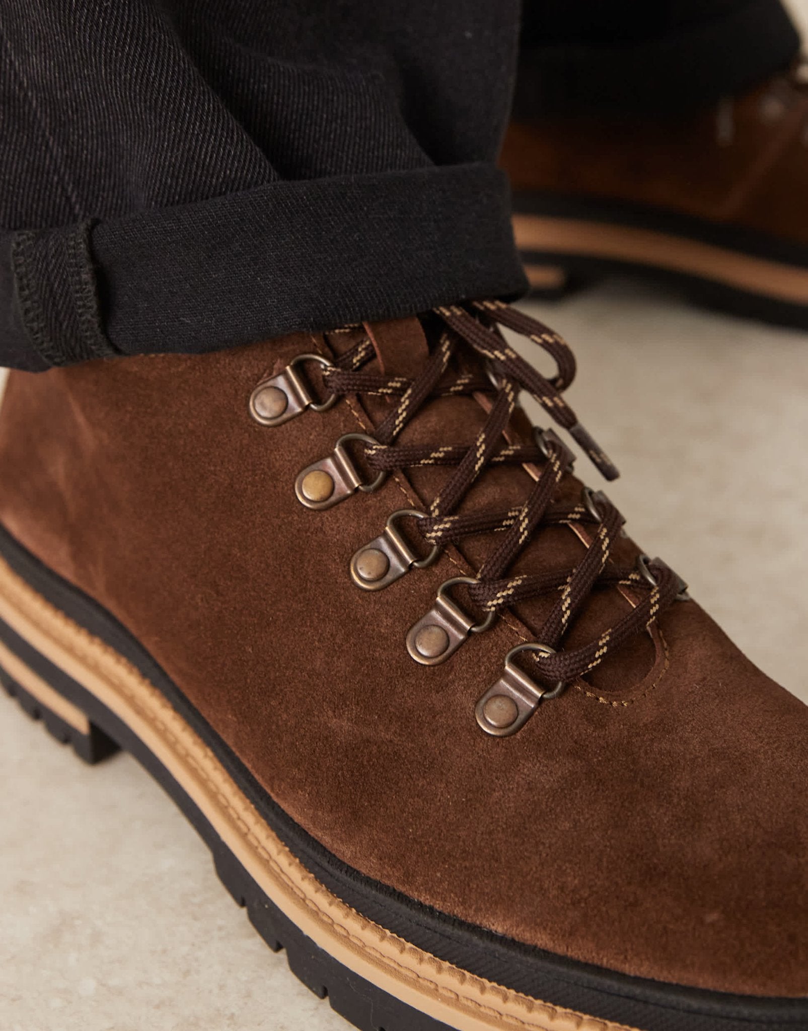 ASOS DESIGN lace up hiker boots in brown suede - ASOS Sample Sale