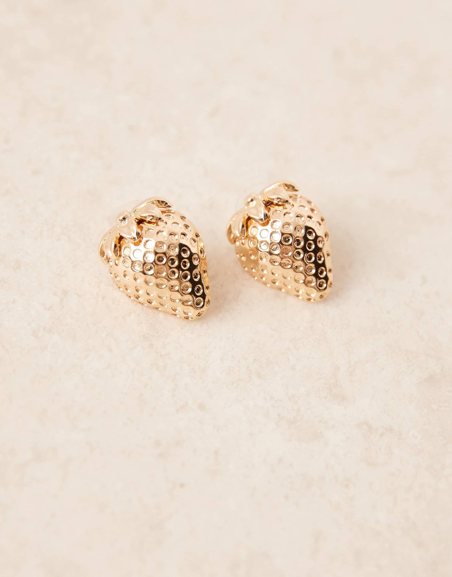 ASOS DESIGN large strawberry stud earrings in gold tone - ASOS Sample Sale