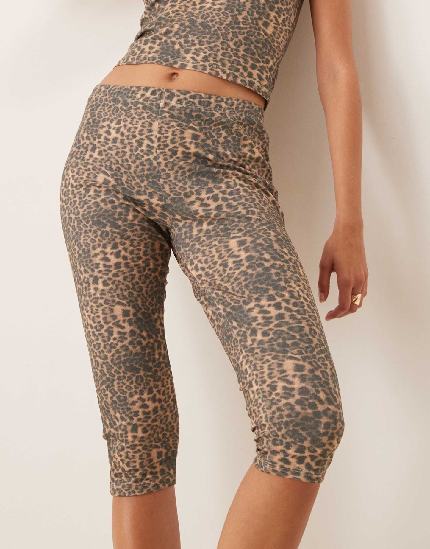 ASOS DESIGN leopard print capri legging co-ord - ASOS Sample Sale