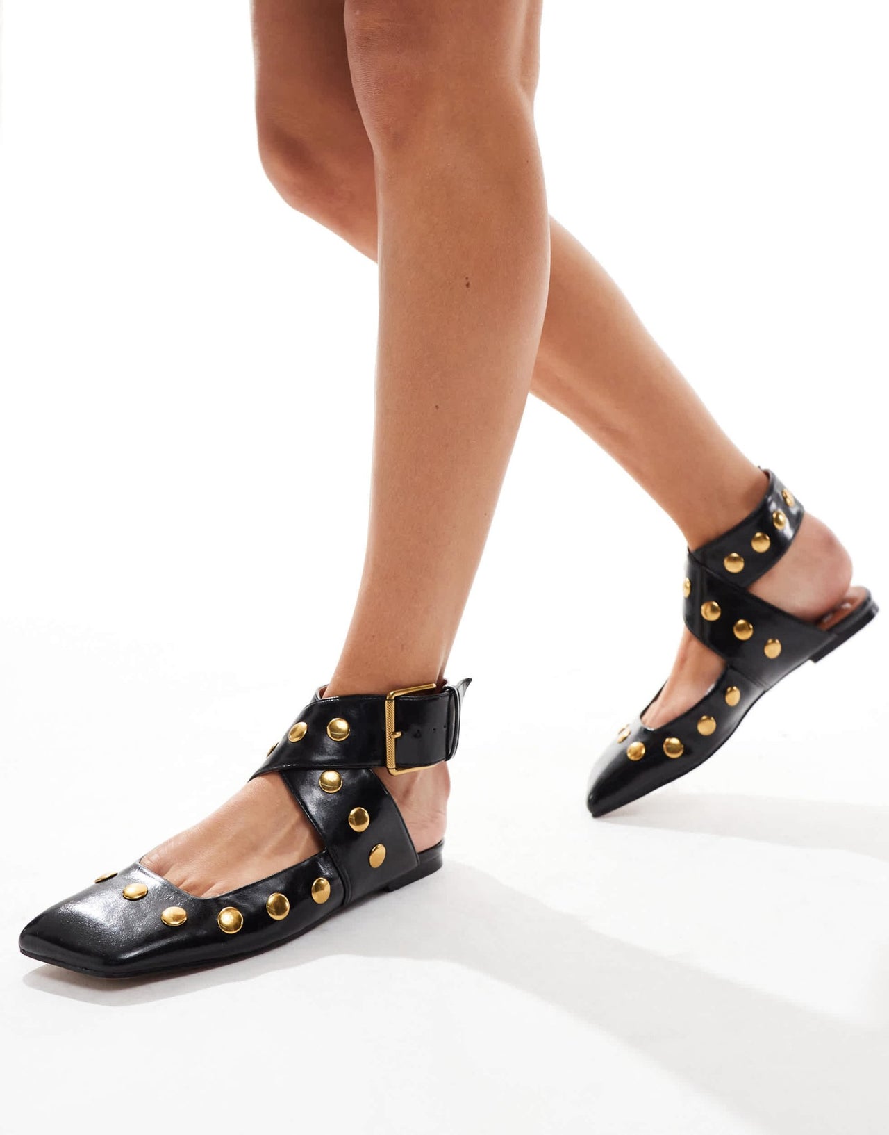 ASOS DESIGN Light studded ballet in black - ASOS Sample Sale