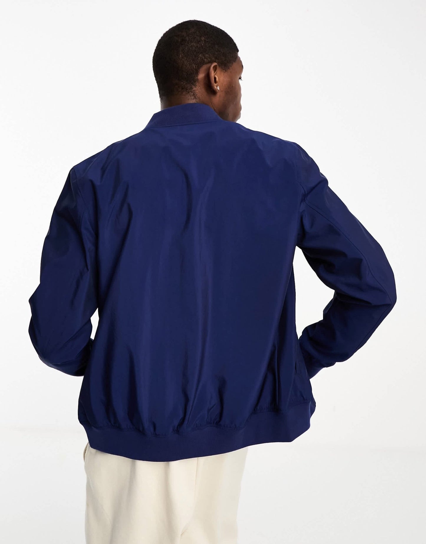 ASOS DESIGN lightweight bomber jacket in navy - ASOS Sample Sale