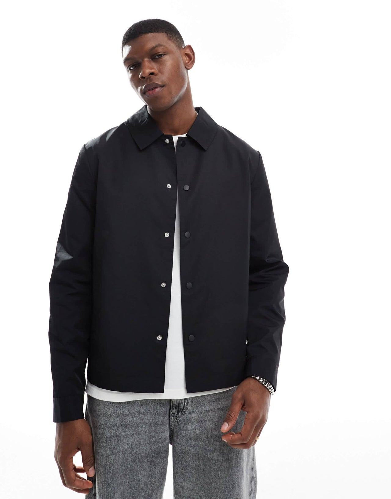 ASOS DESIGN lightweight coach jacket in black - ASOS Sample Sale