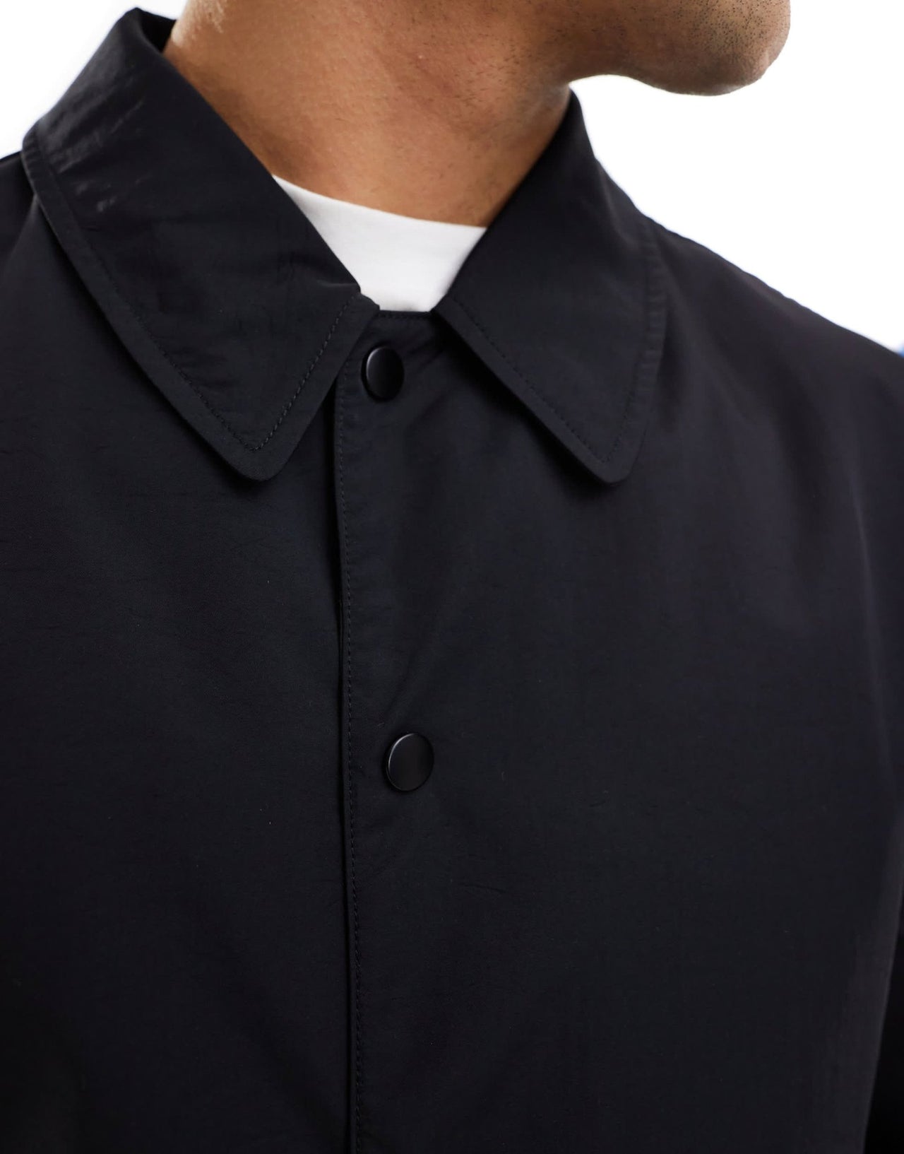 ASOS DESIGN lightweight harrington jacket In black - ASOS Sample Sale