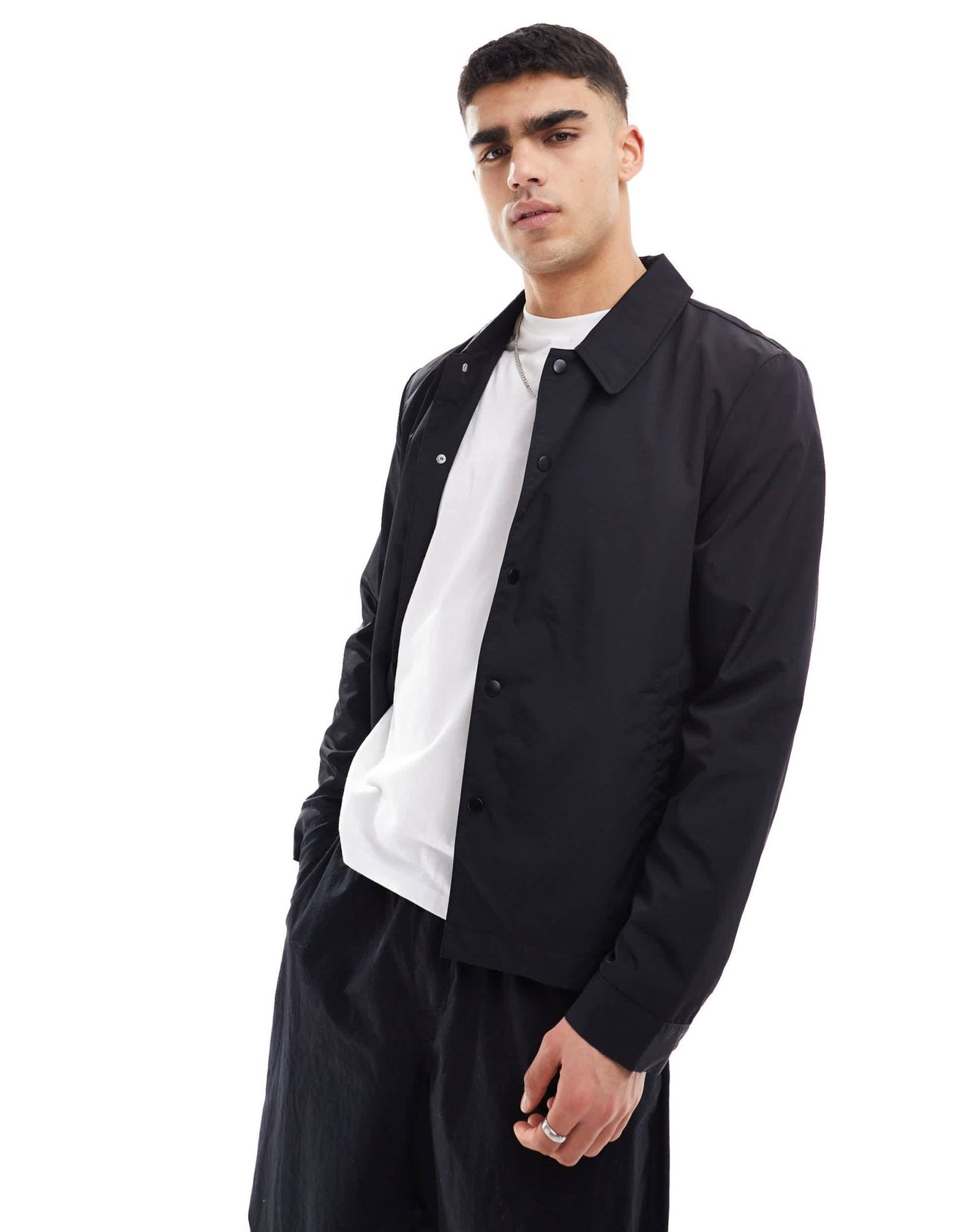 ASOS DESIGN lightweight harrington jacket In black - ASOS Sample Sale