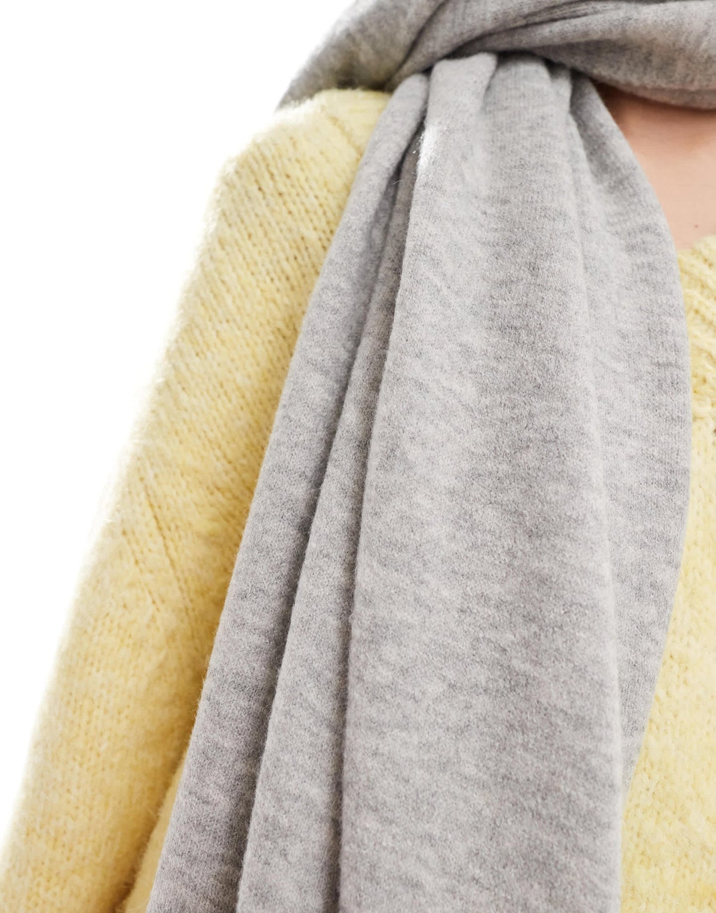 ASOS DESIGN lightweight knitted scarf in grey marl - ASOS Sample Sale