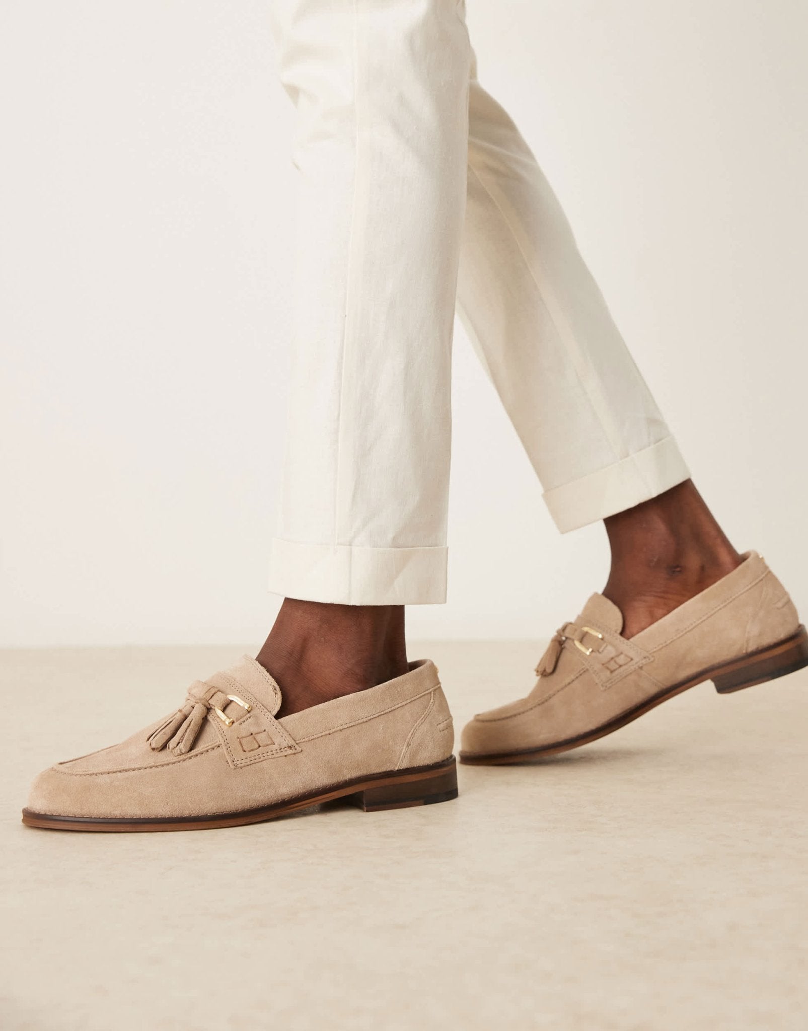 ASOS DESIGN linen blend skinny suit chino trousers in cream - ASOS Sample Sale