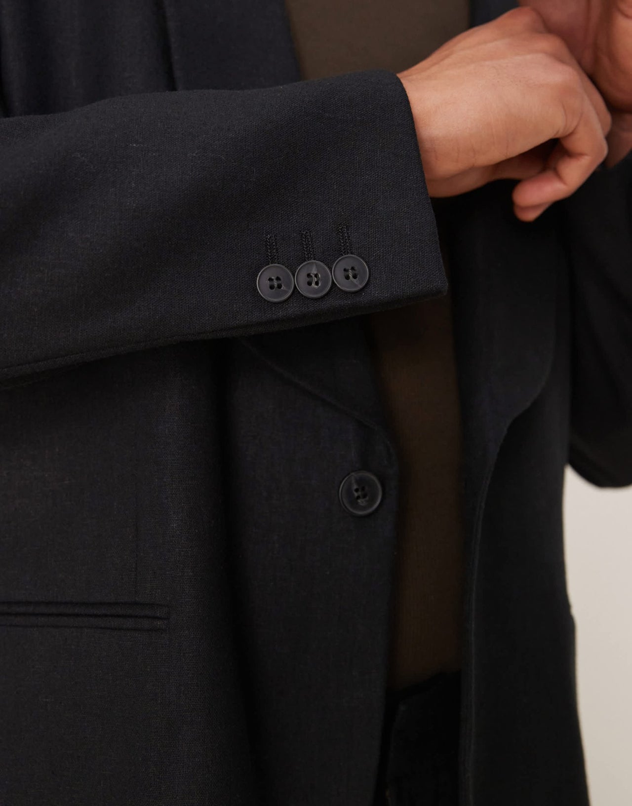 ASOS DESIGN linen blend slim shawl suit jacket in black twill - ASOS Sample Sale
