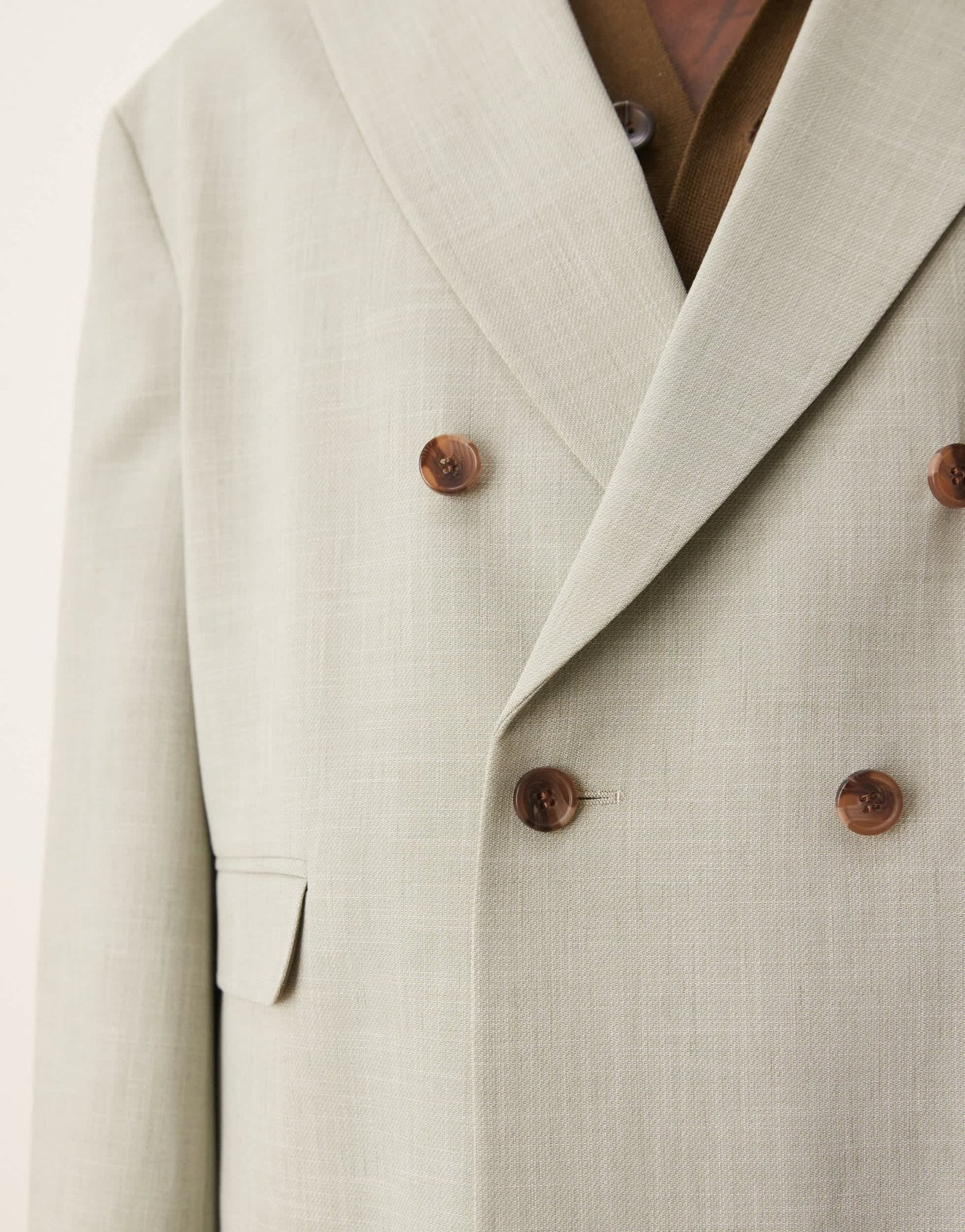 ASOS DESIGN linen look boxy suit jacket in sage green - ASOS Sample Sale