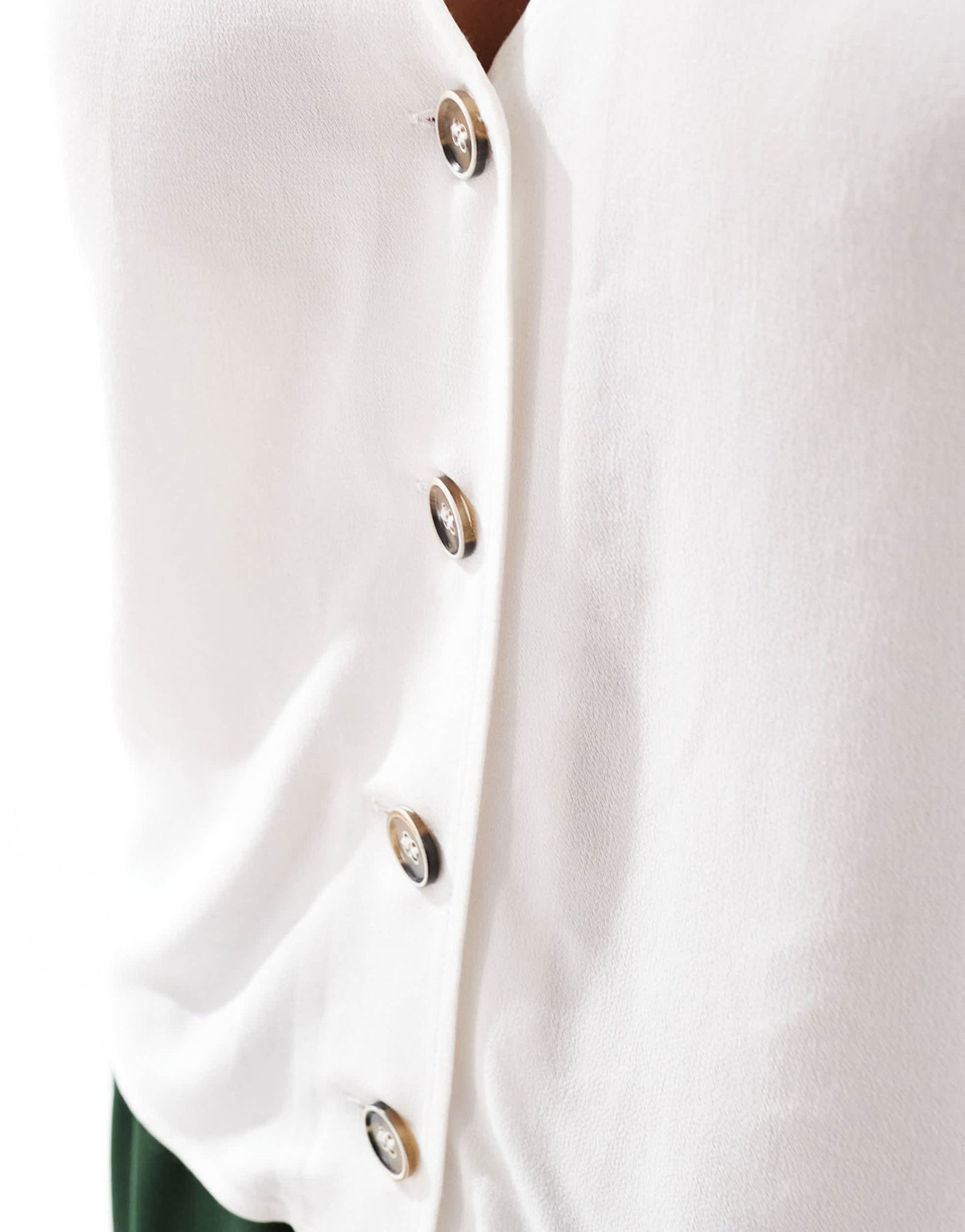 ASOS DESIGN linen look waistcoat in white - ASOS Sample Sale
