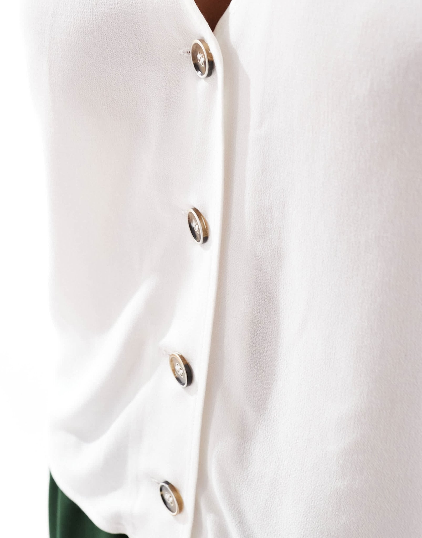ASOS DESIGN linen look waistcoat in white - ASOS Sample Sale