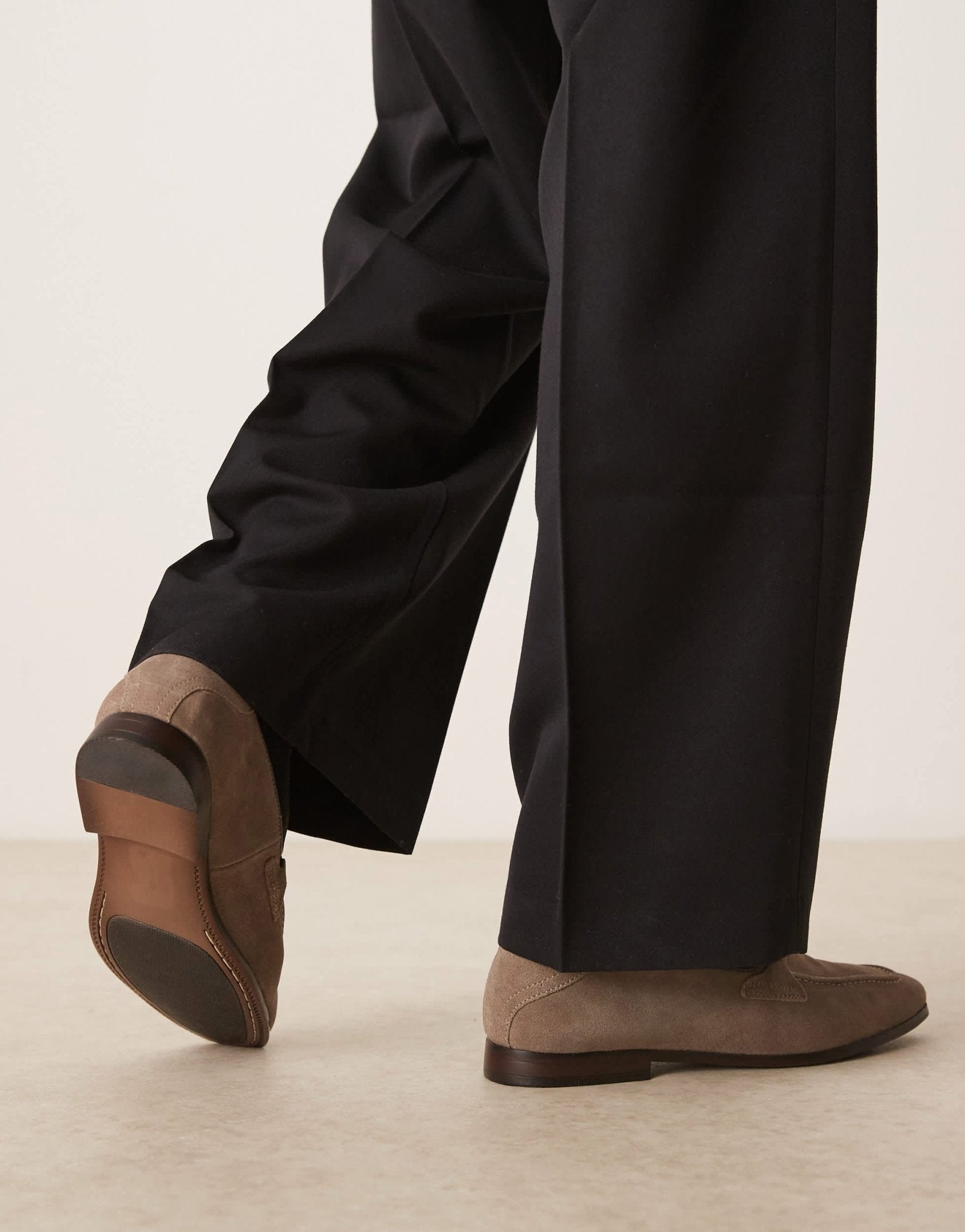 ASOS DESIGN loafers in taupe suede with snaffle - ASOS Sample Sale
