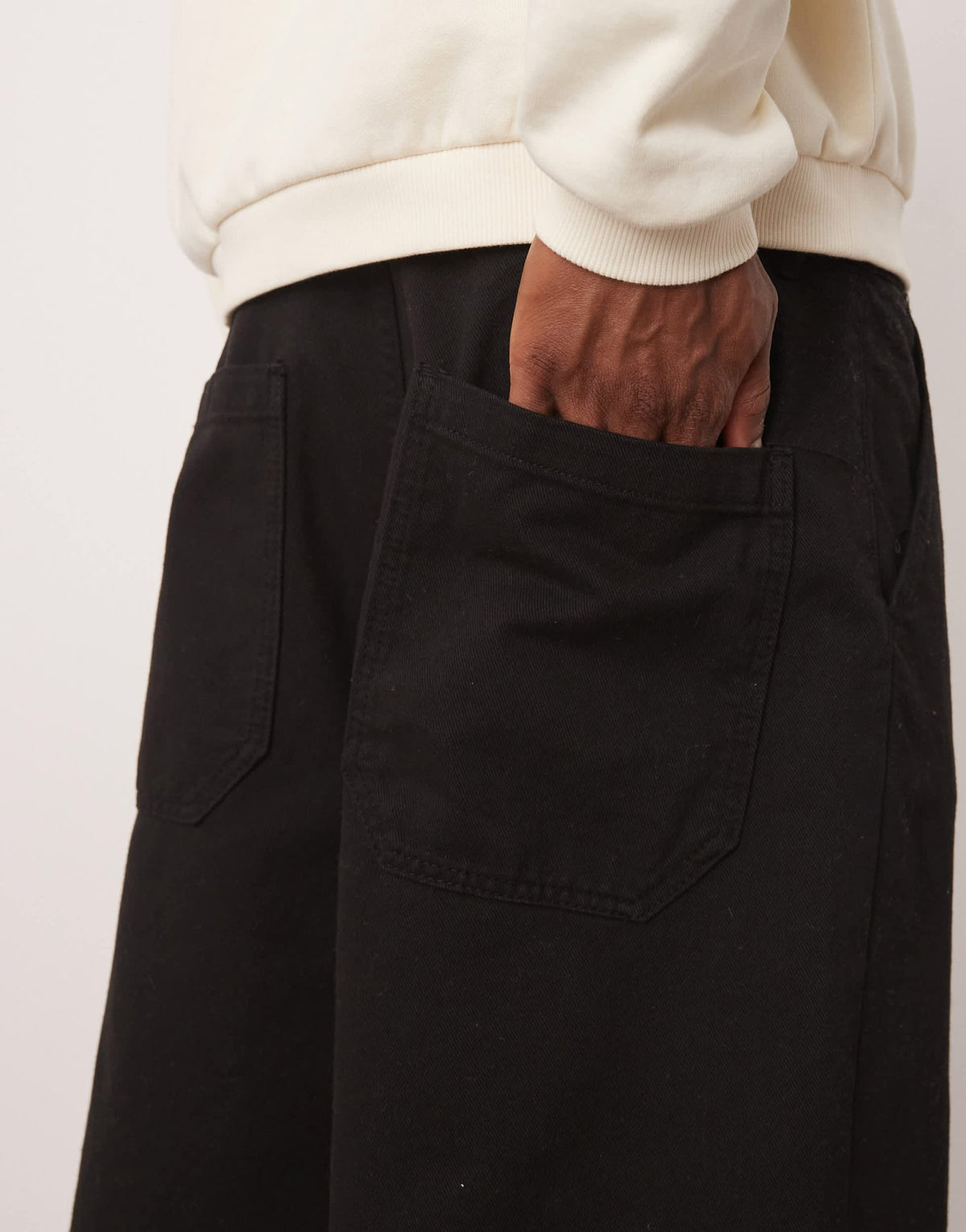 ASOS DESIGN long length pleated shorts in black - ASOS Sample Sale