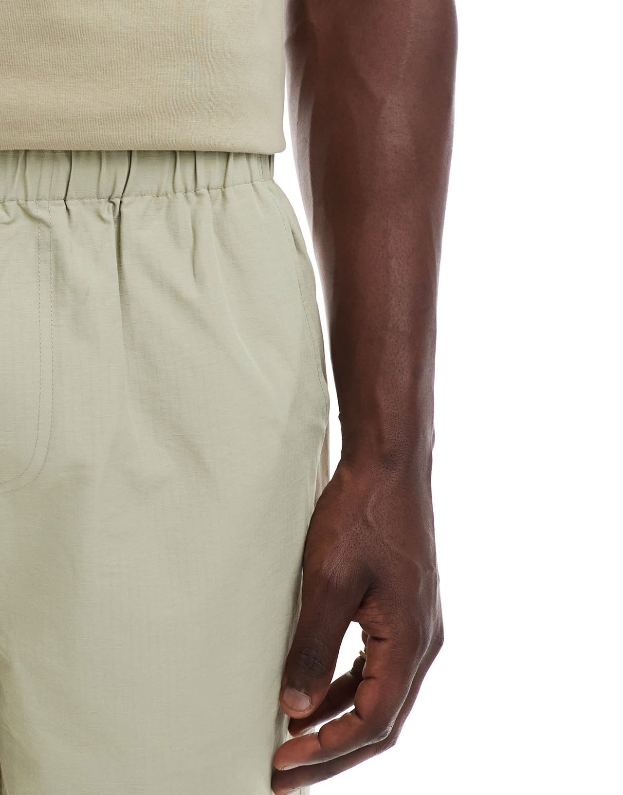 ASOS DESIGN long length ripstop shorts in light khaki - ASOS Sample Sale