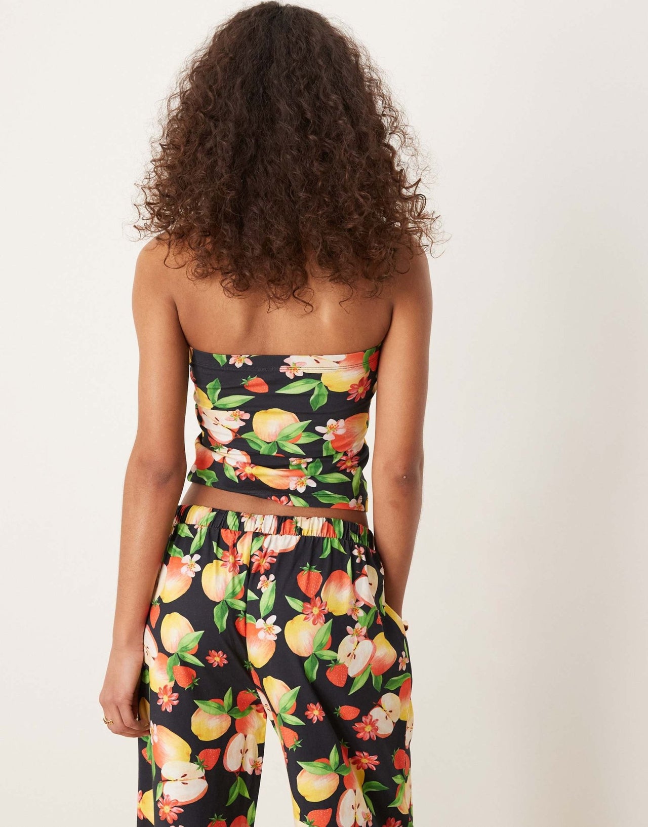 ASOS DESIGN long line bandeau co - ord in fruit print - ASOS Sample Sale