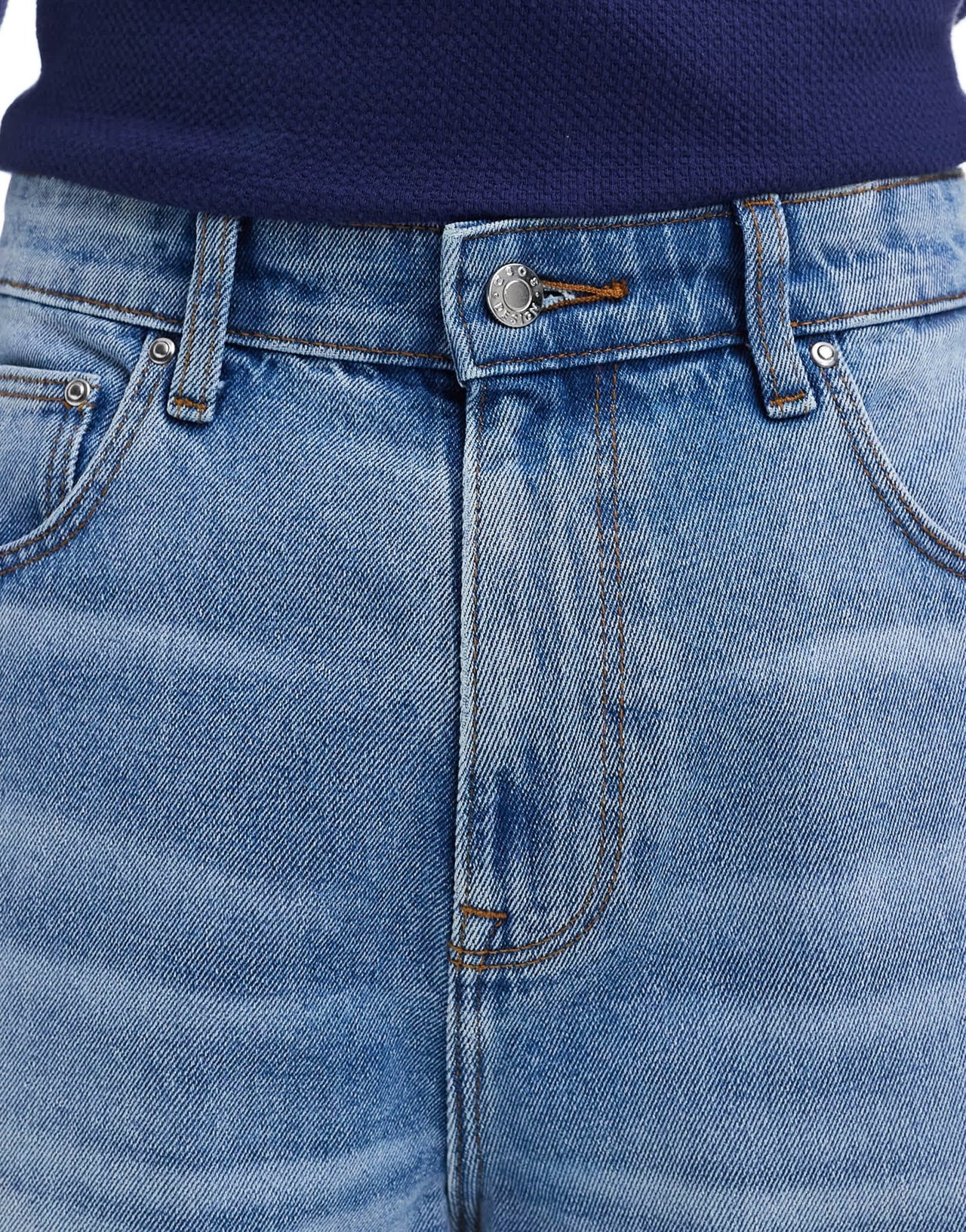 ASOS DESIGN longer length denim jort in light wash blue - ASOS Sample Sale