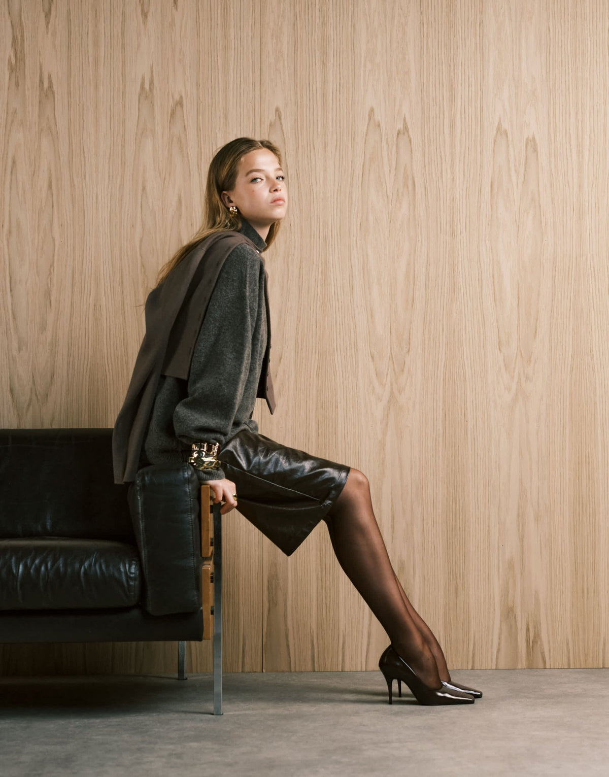 ASOS DESIGN longline jumper with funnel neck in mushroom - ASOS Sample Sale