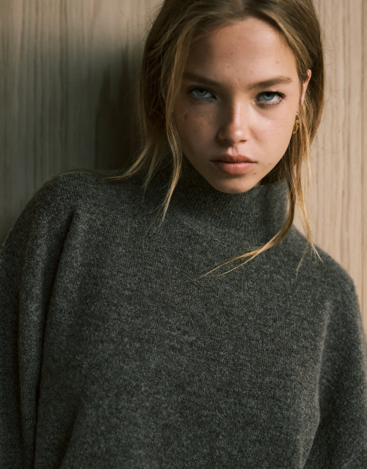 ASOS DESIGN longline jumper with funnel neck in mushroom - ASOS Sample Sale