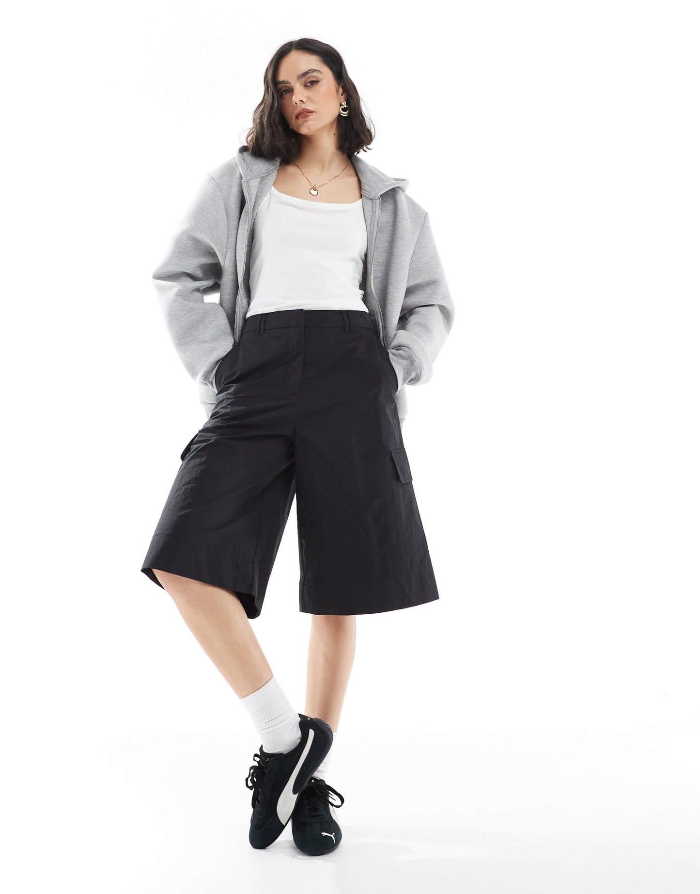 ASOS DESIGN longline shorts in black - ASOS Sample Sale