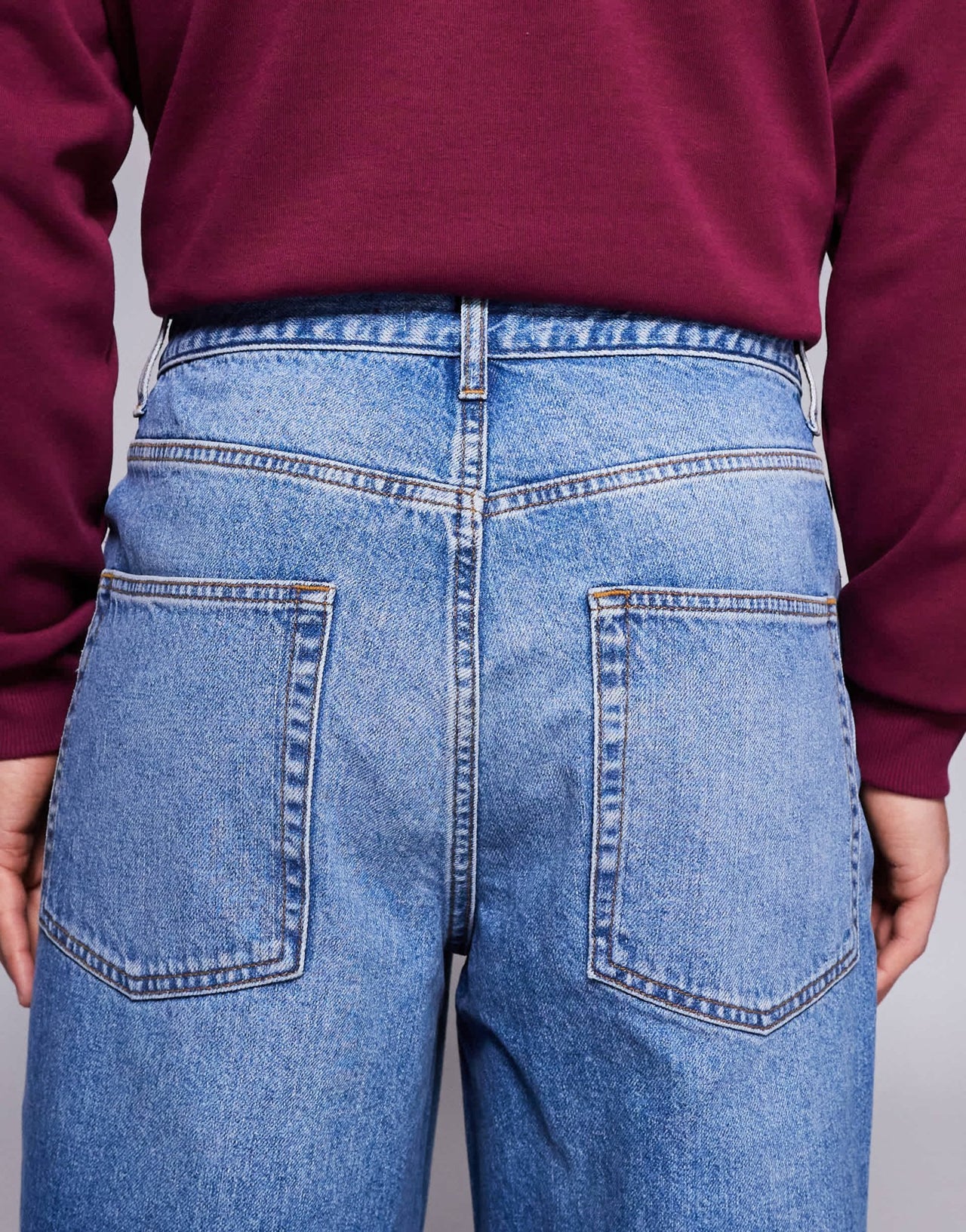ASOS DESIGN loose jeans in mid wash blue - ASOS Sample Sale