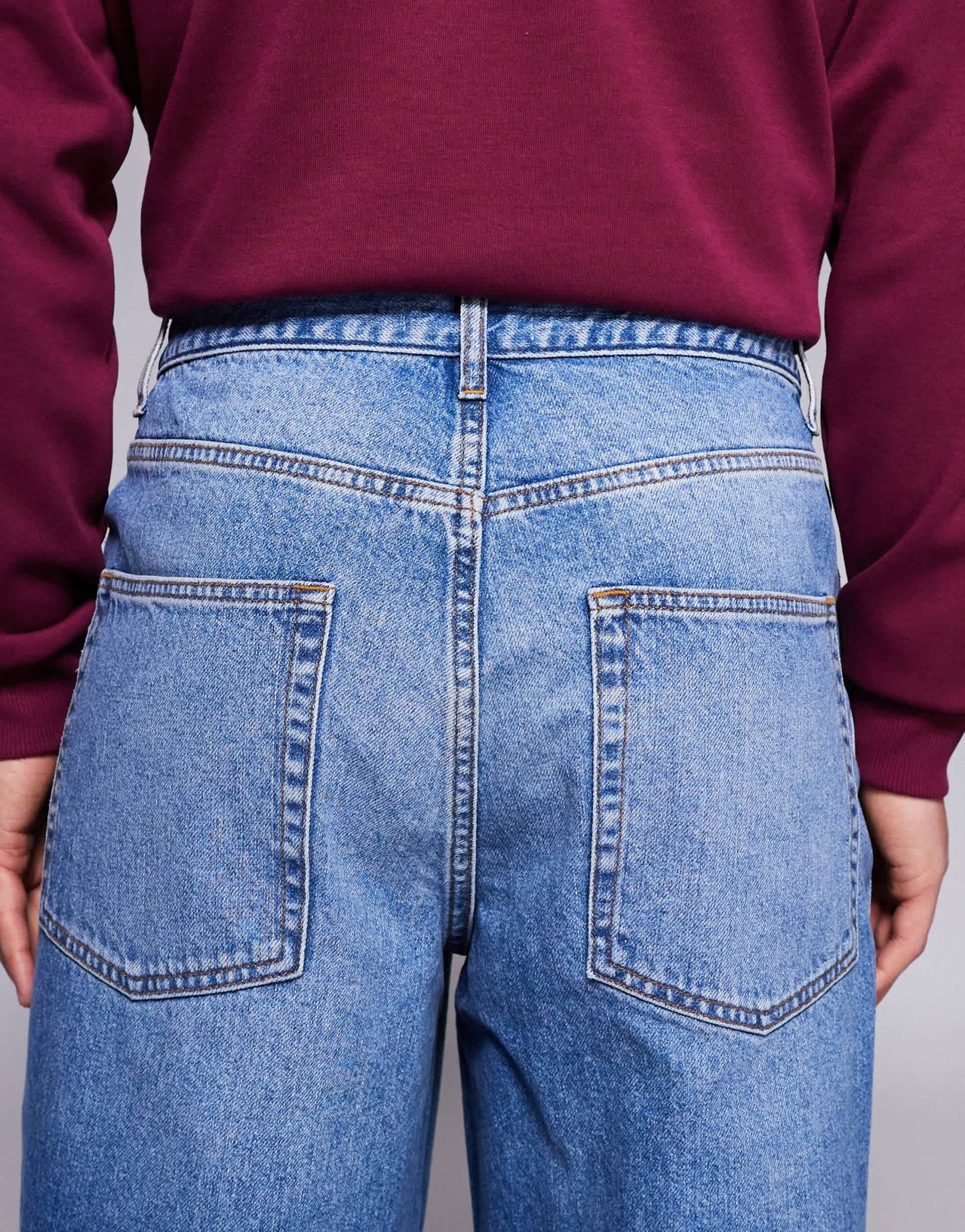 ASOS DESIGN loose jeans in mid wash blue - ASOS Sample Sale