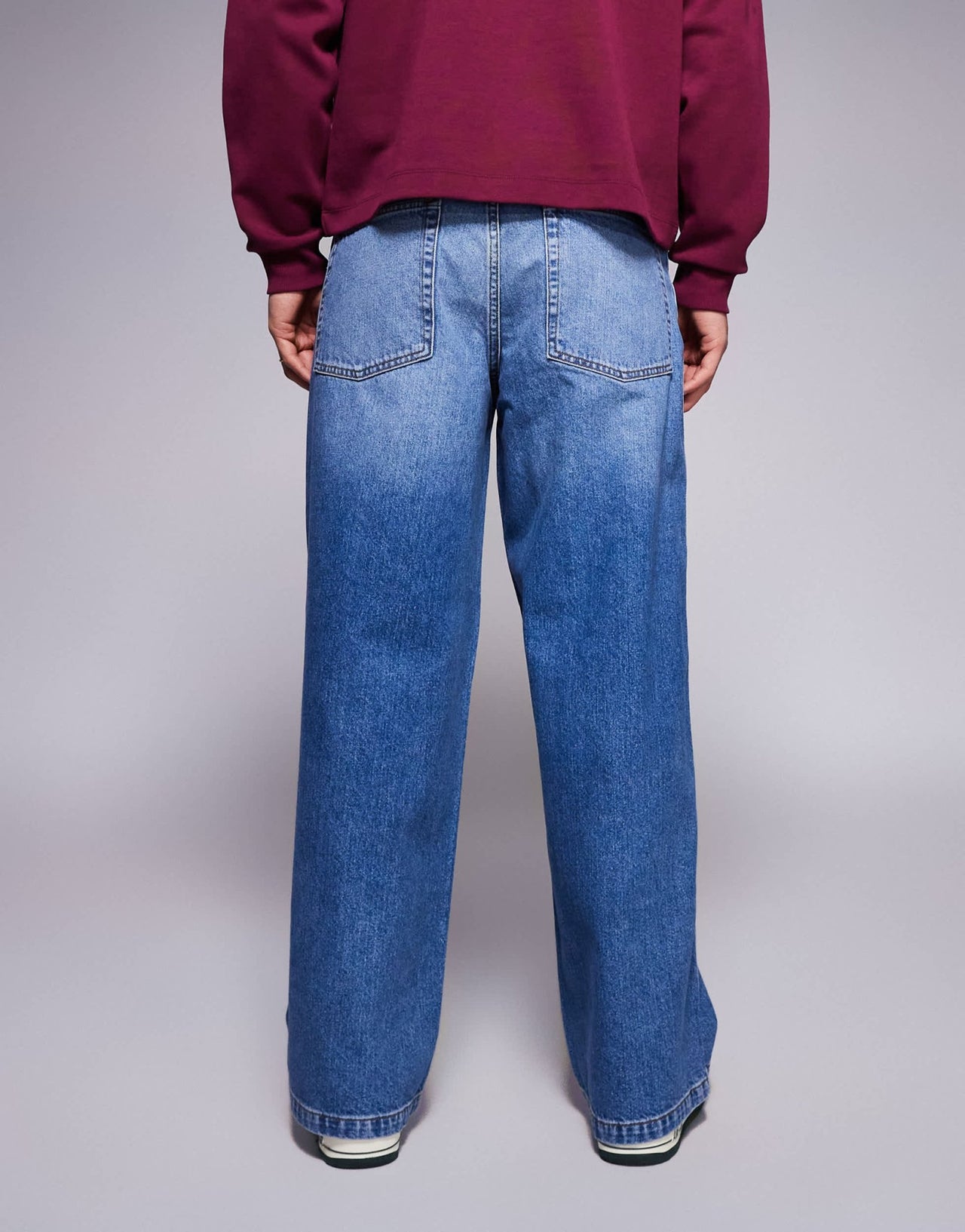 ASOS DESIGN loose jeans in mid wash blue - ASOS Sample Sale