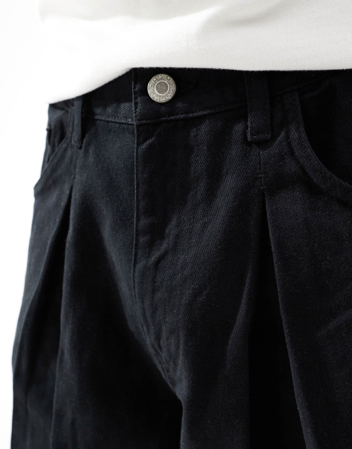 ASOS DESIGN loose trousers in black with pleat detailing - ASOS Sample Sale