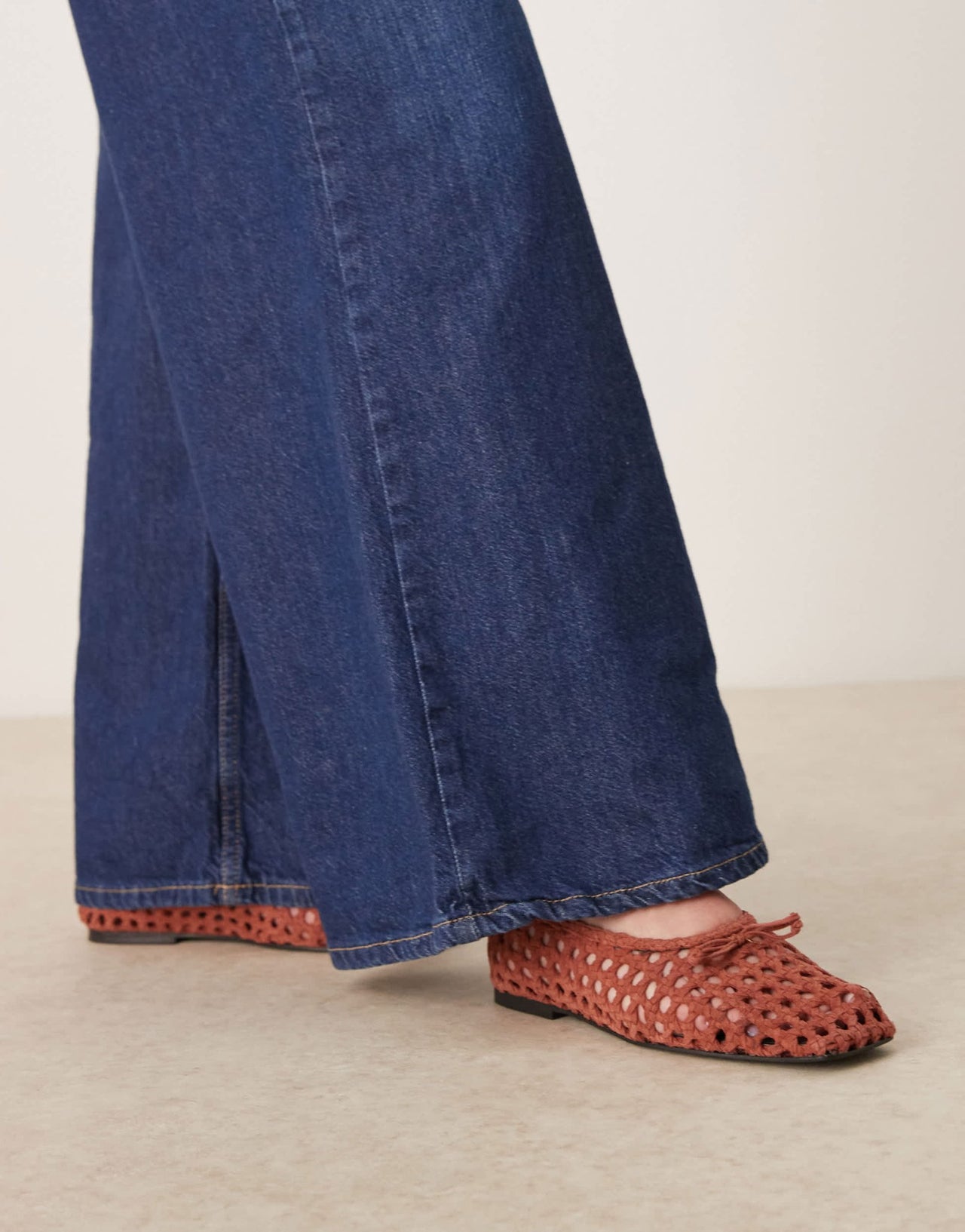 ASOS DESIGN Lysandra suede high - vamp ballets in rust weave - ASOS Sample Sale