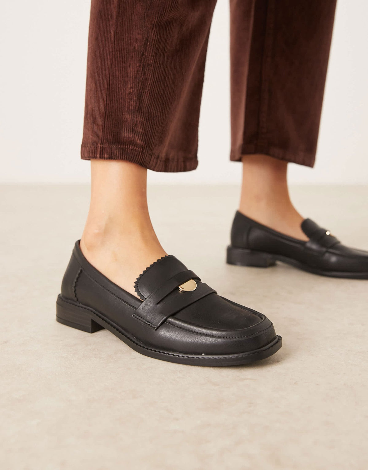 ASOS DESIGN Match penny loafer in black - ASOS Sample Sale