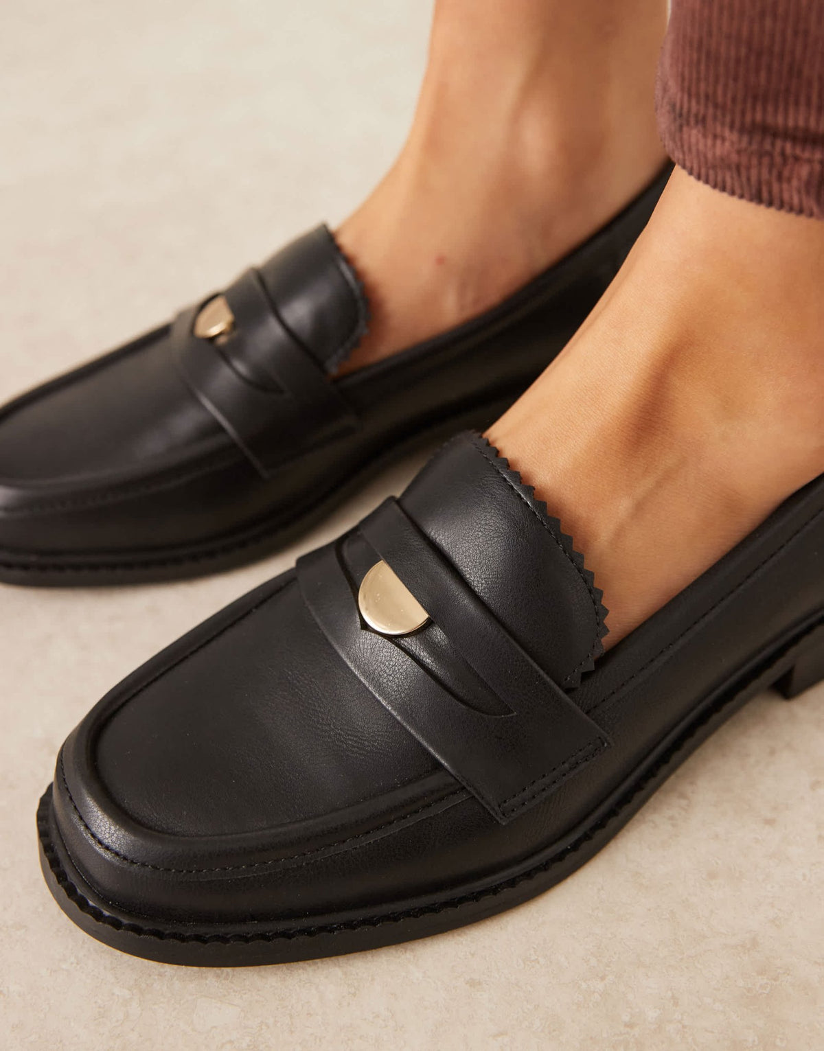 ASOS DESIGN Match penny loafer in black - ASOS Sample Sale