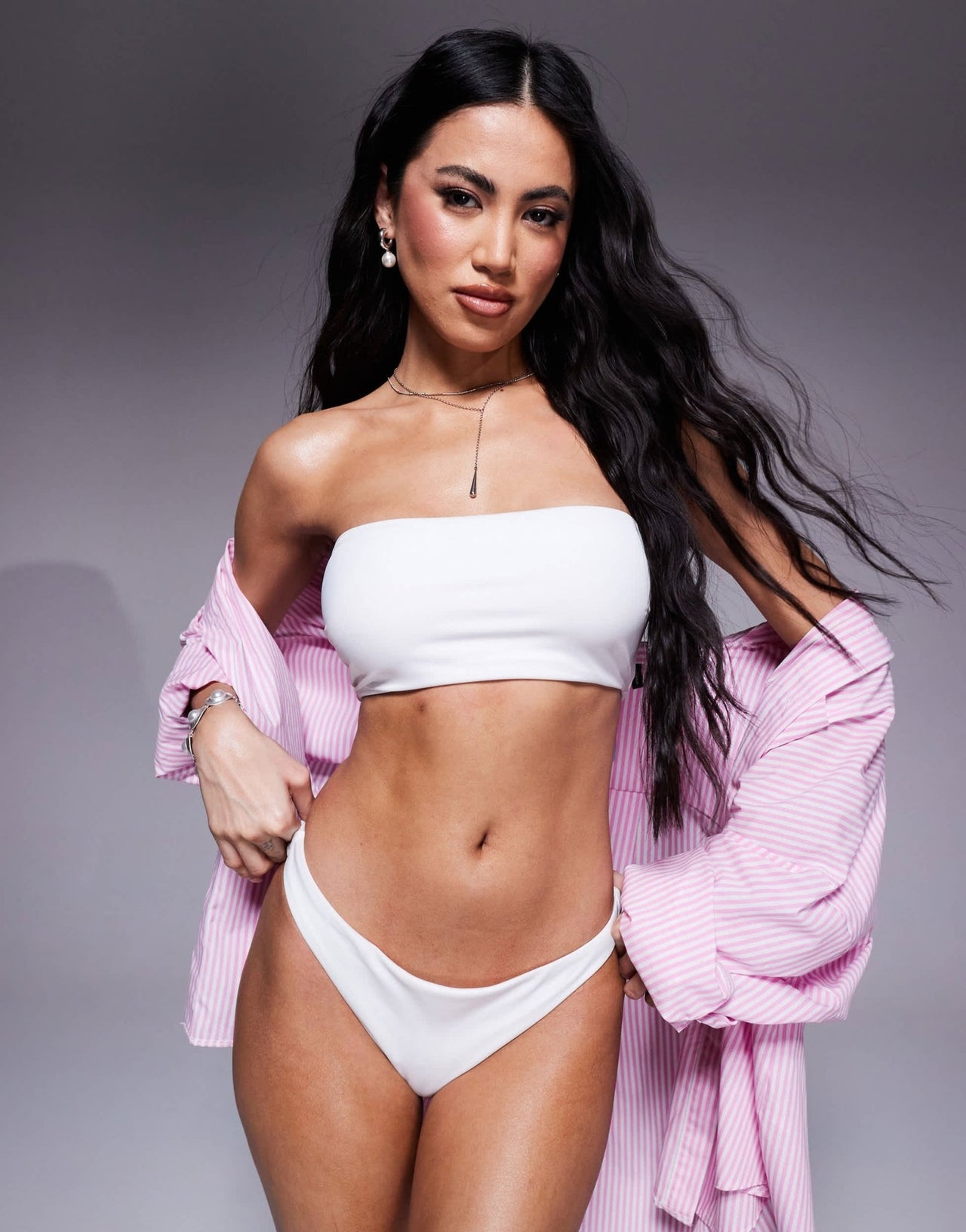 ASOS DESIGN Maya mix and match high leg thong bikini bottom in white - ASOS Sample Sale