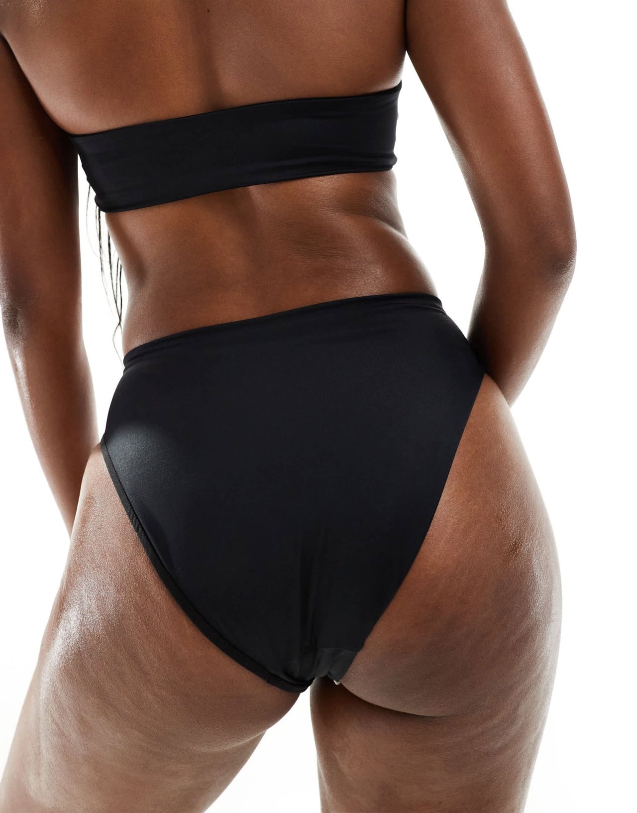 ASOS DESIGN Maya mix and match high waist wrap front bikini bottom in black - ASOS Sample Sale