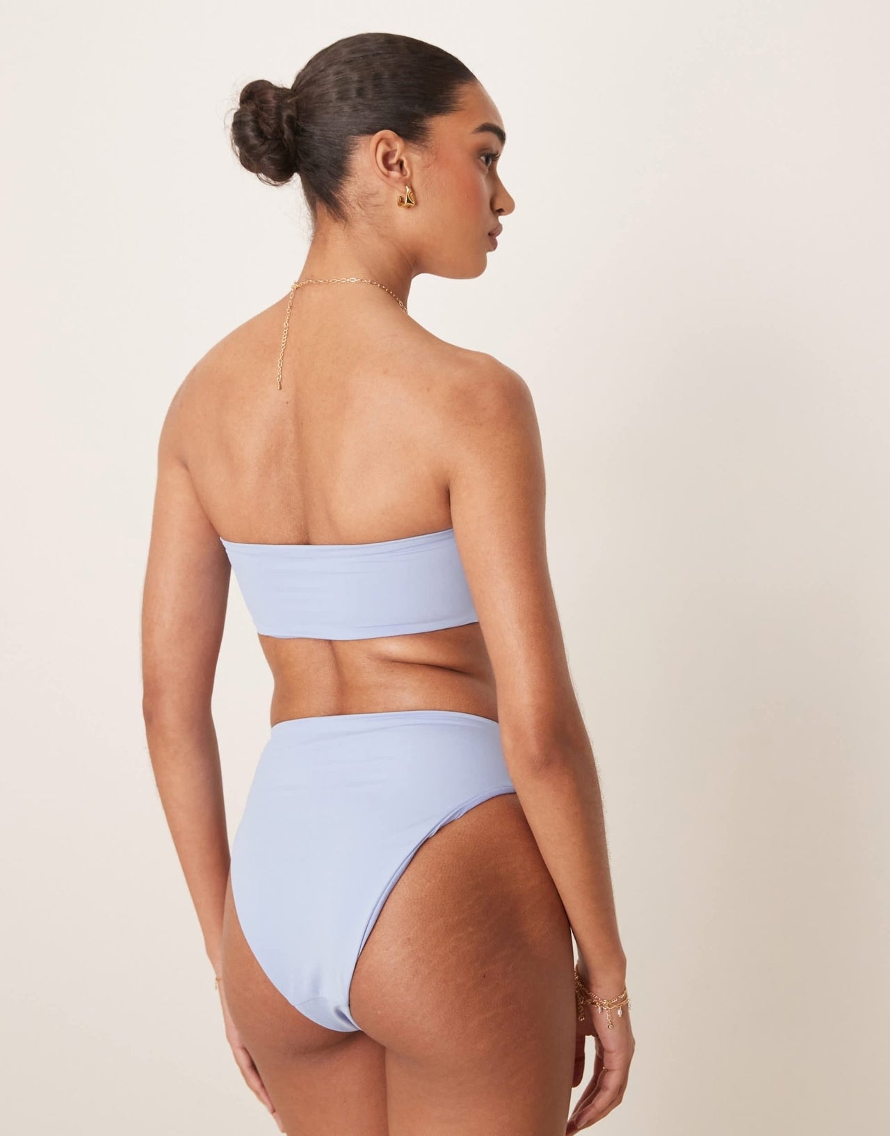 ASOS DESIGN Maya mix and match sleek bandeau bikini top in blue - ASOS Sample Sale