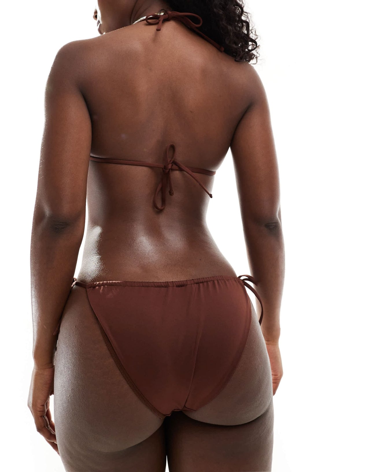 ASOS DESIGN Maya mix & match tie side bikini bottom in chocolate brown - ASOS Sample Sale