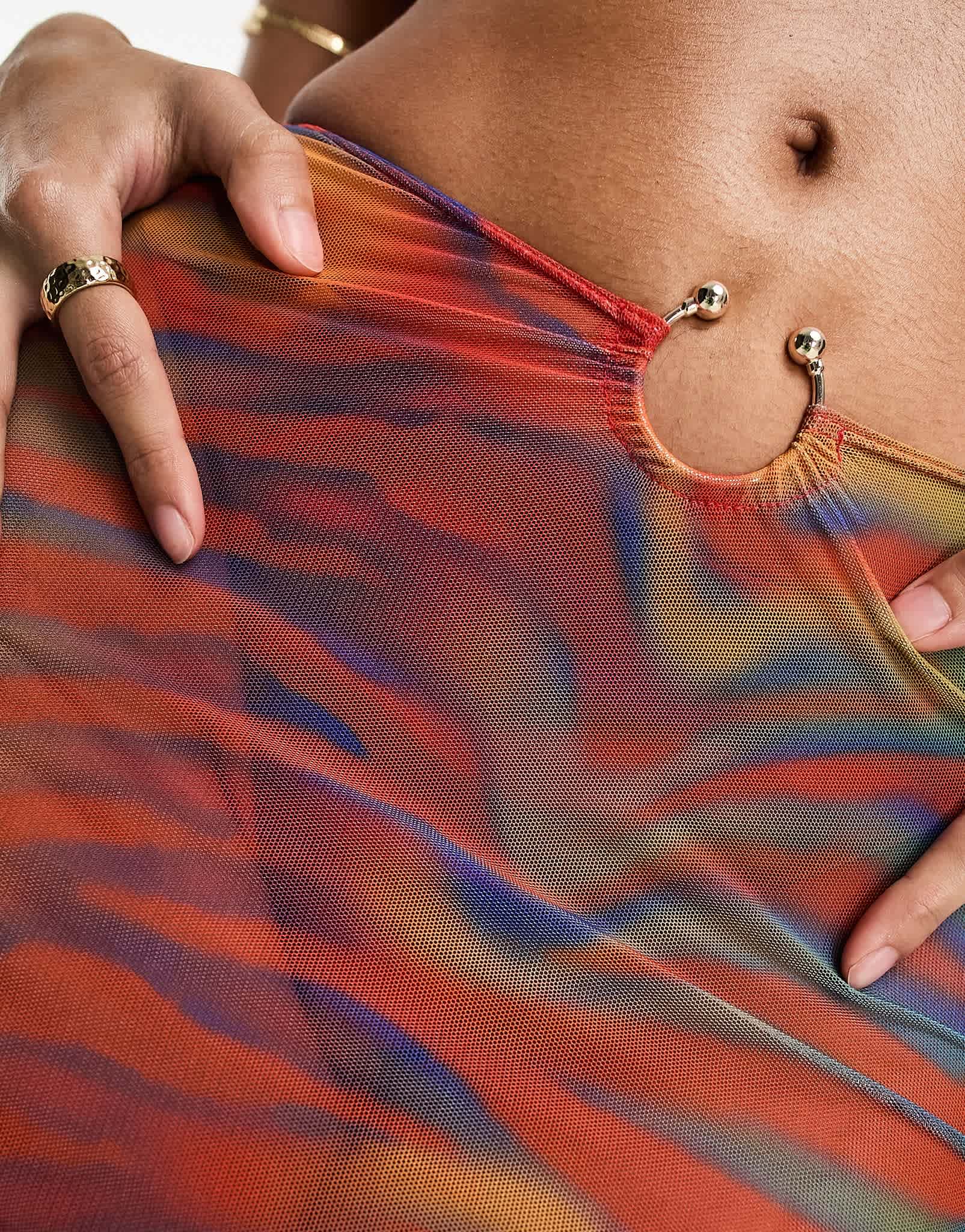 ASOS DESIGN mesh maxi beach skirt in heatmap zebra print - ASOS Sample Sale
