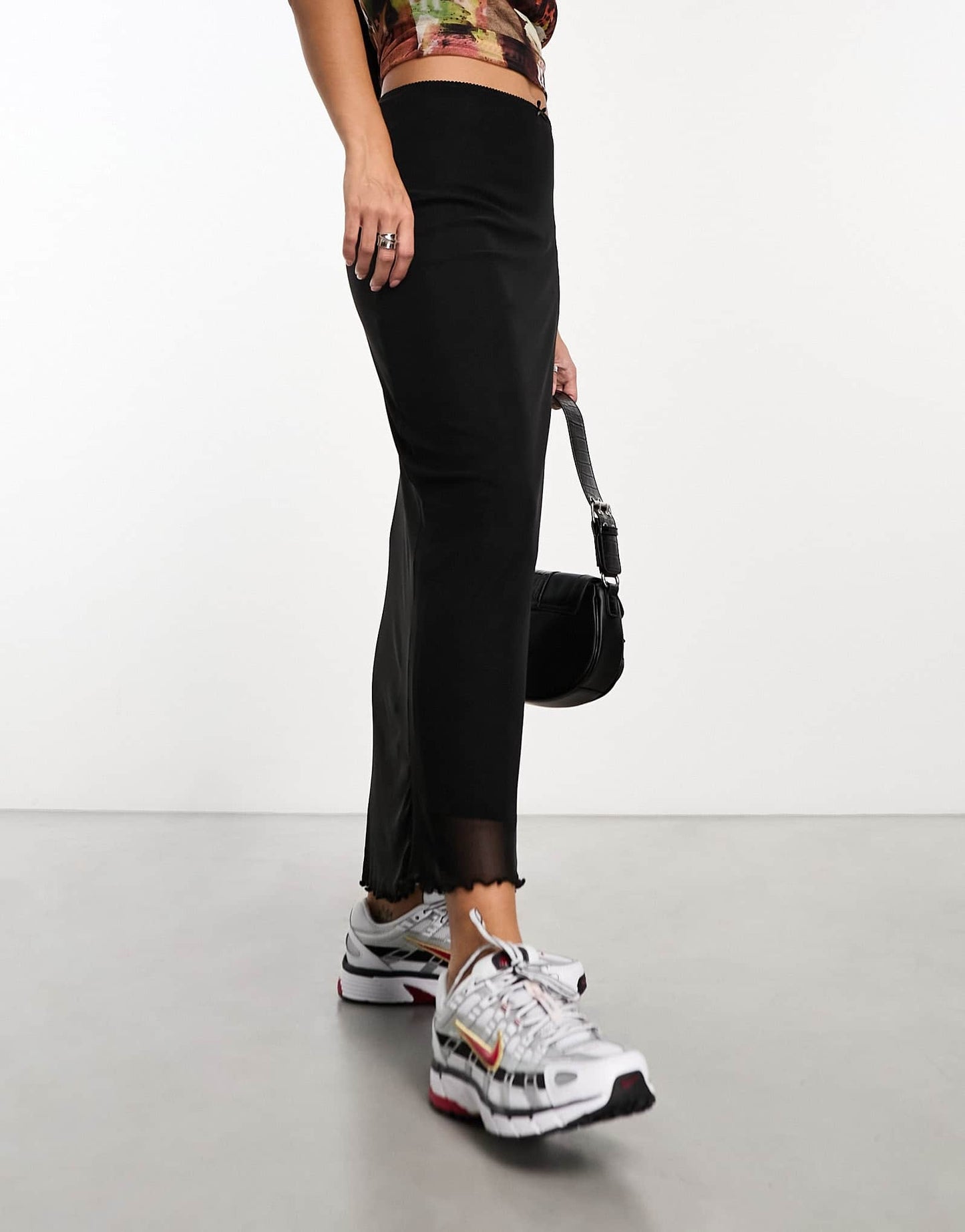 ASOS DESIGN mesh midi skirt in black - ASOS Sample Sale