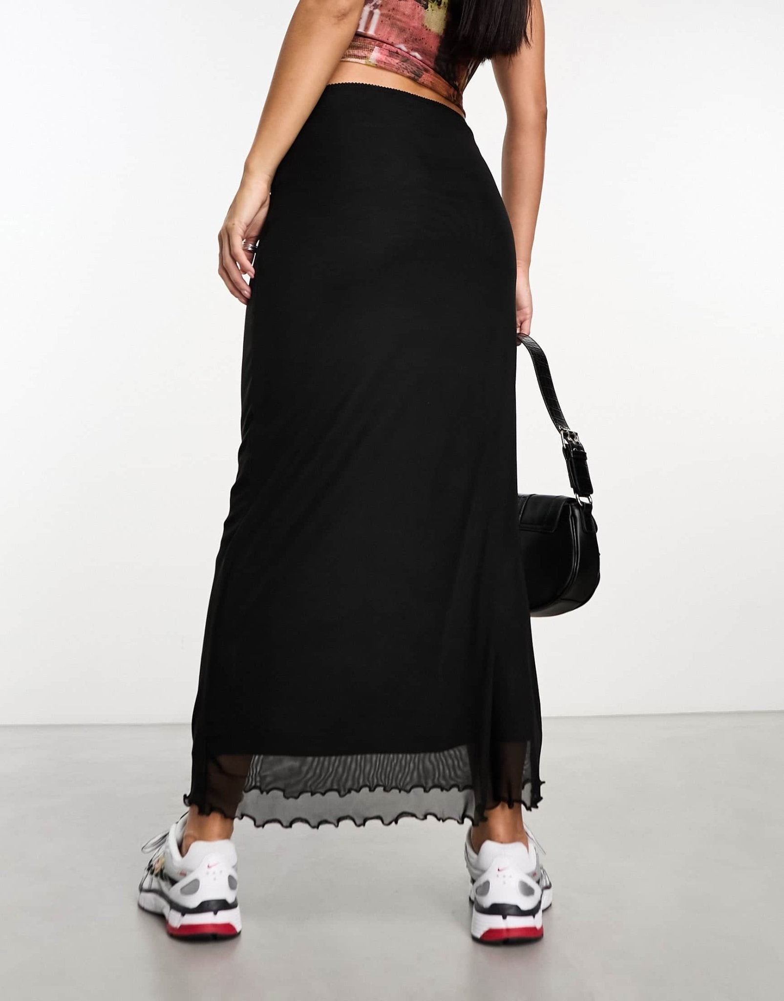 ASOS DESIGN mesh midi skirt in black - ASOS Sample Sale