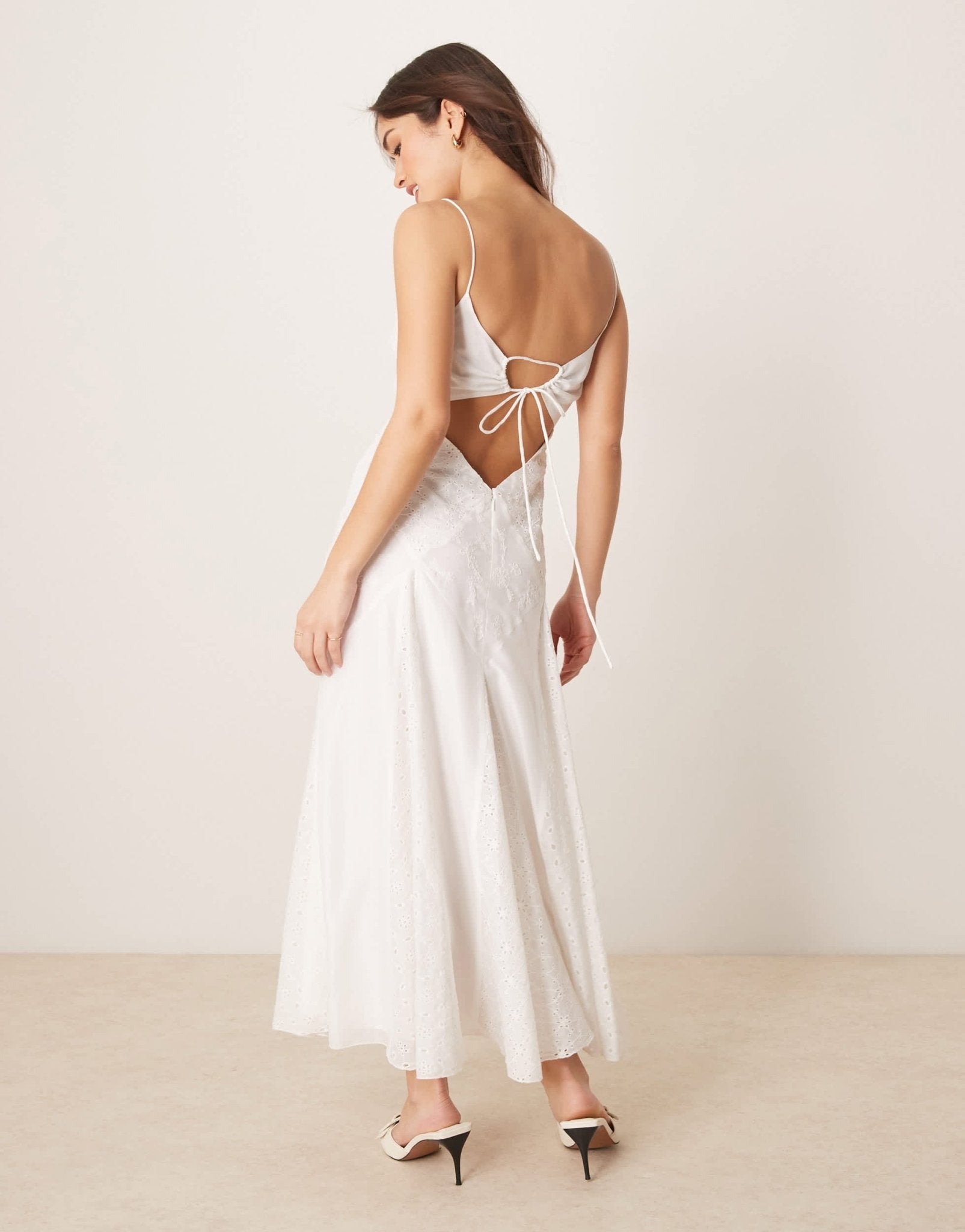 ASOS DESIGN micro embellished cami maxi dress in white - ASOS Sample Sale
