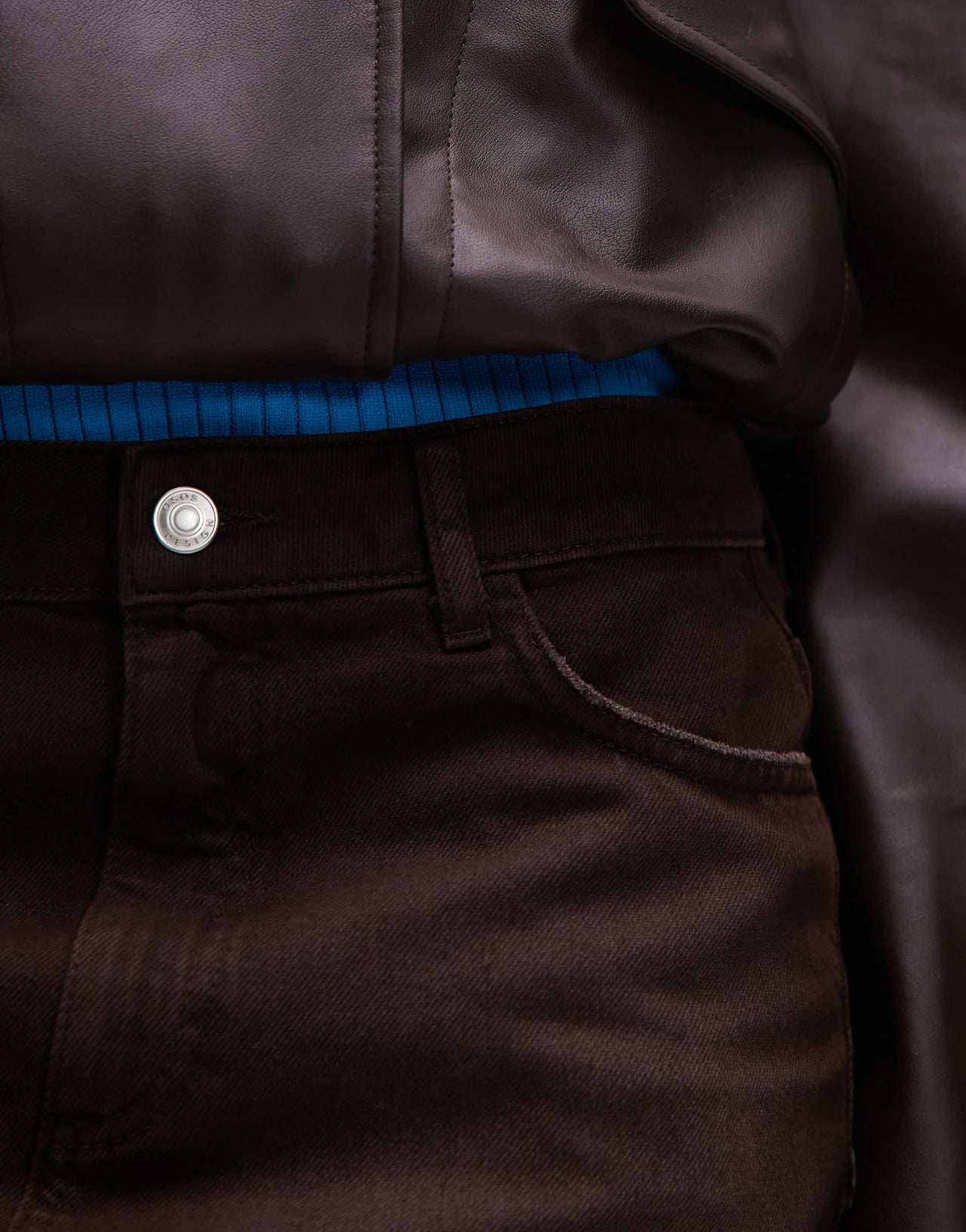 ASOS DESIGN micro mini skirt in choc denim - ASOS Sample Sale
