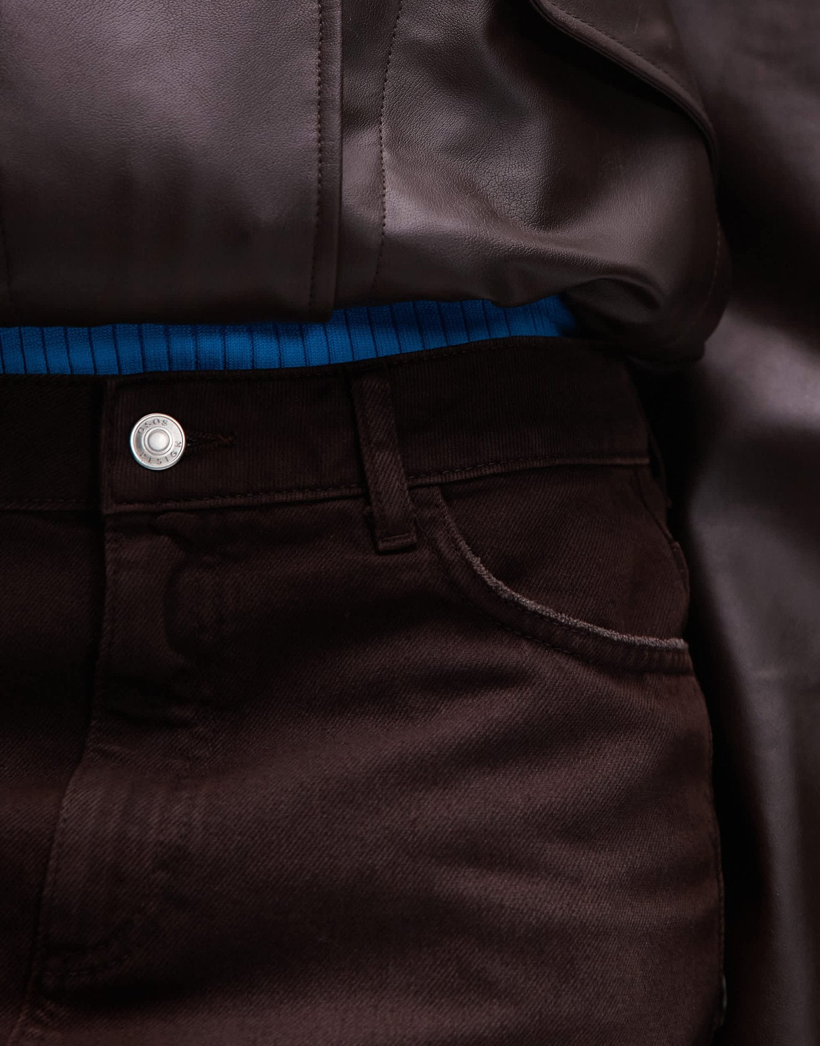ASOS DESIGN micro mini skirt in choc denim - ASOS Sample Sale