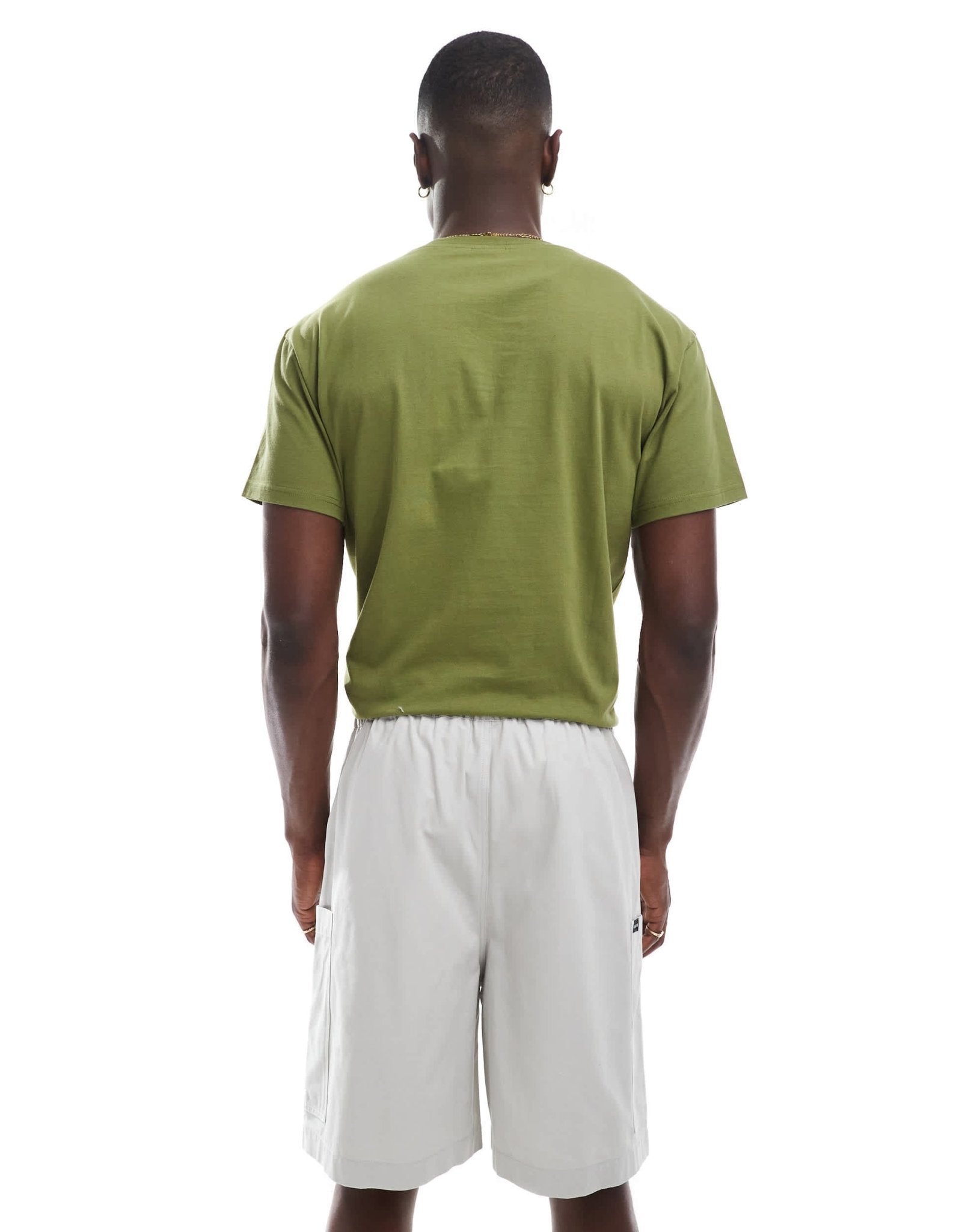ASOS DESIGN mid length cargo shorts with patch detail in stone - ASOS Sample Sale