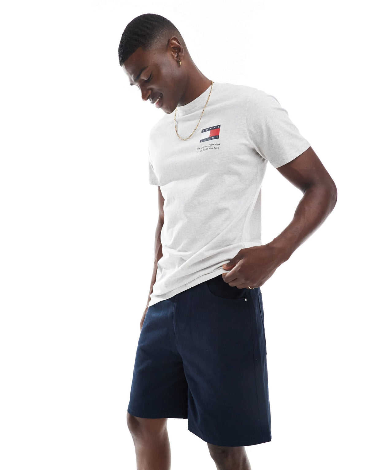 ASOS DESIGN mid length shorts in navy - ASOS Sample Sale