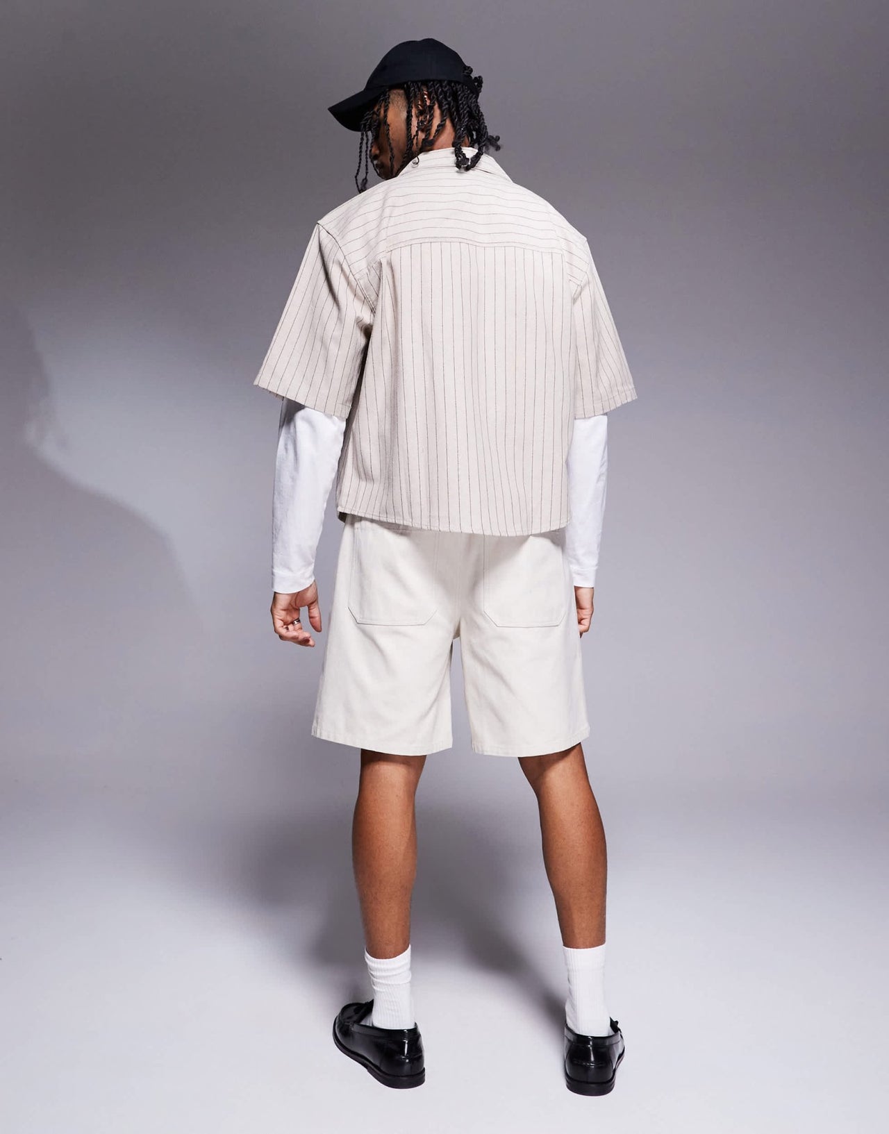 ASOS DESIGN mid length shorts in stone - ASOS Sample Sale