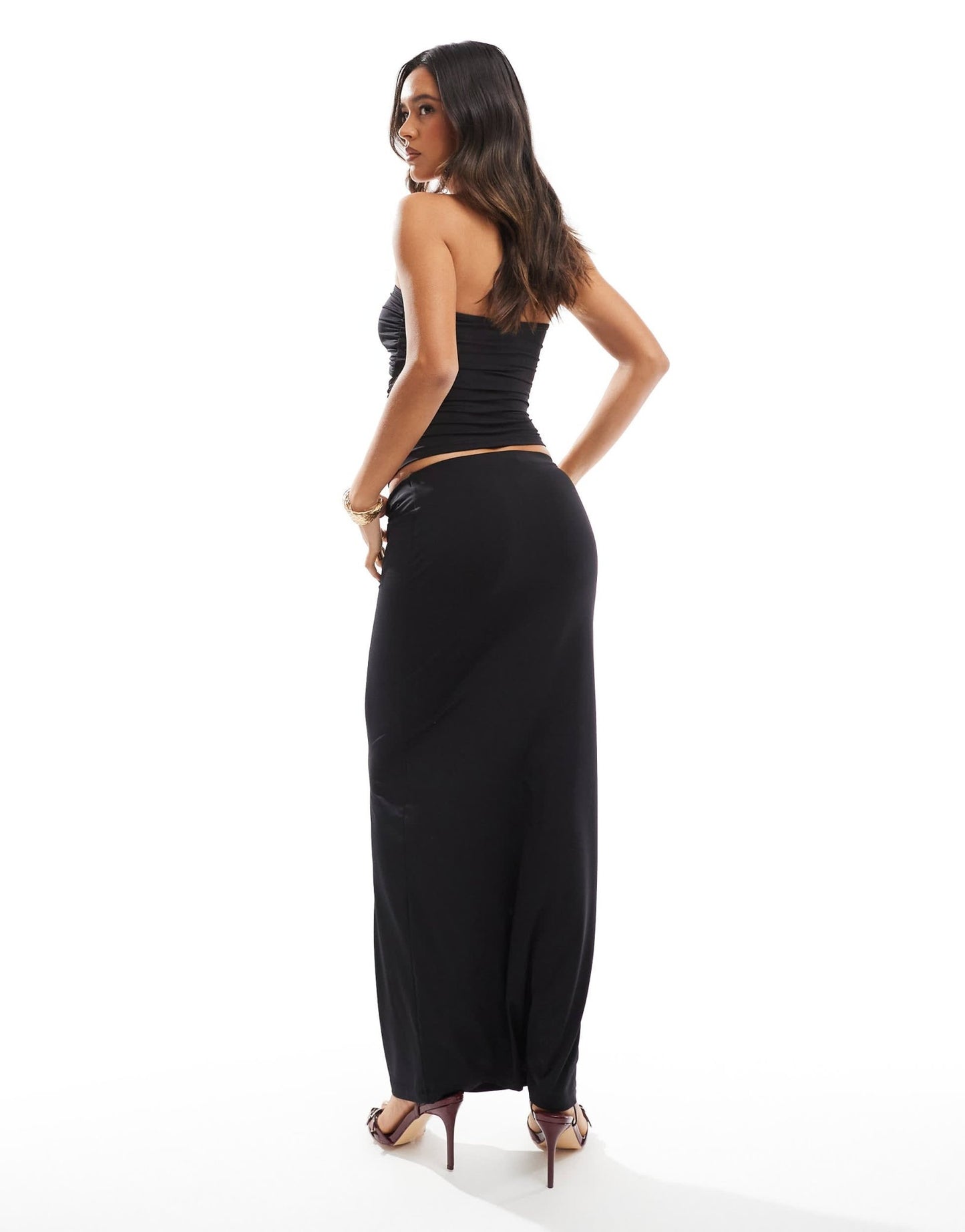 ASOS DESIGN midi skirt co ord in black - ASOS Sample Sale