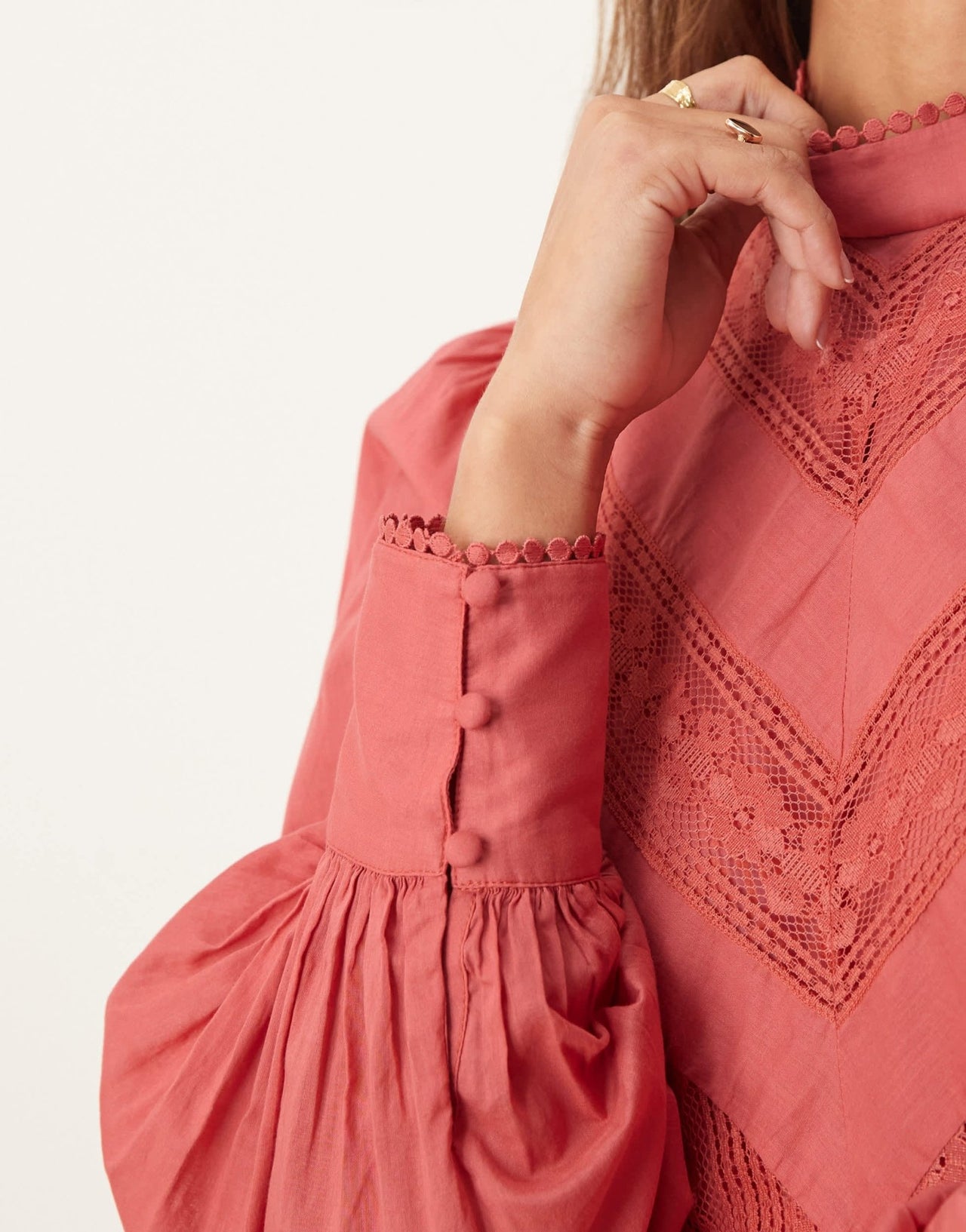ASOS DESIGN mini lace embroidered frill dress in smoky rose - ASOS Sample Sale