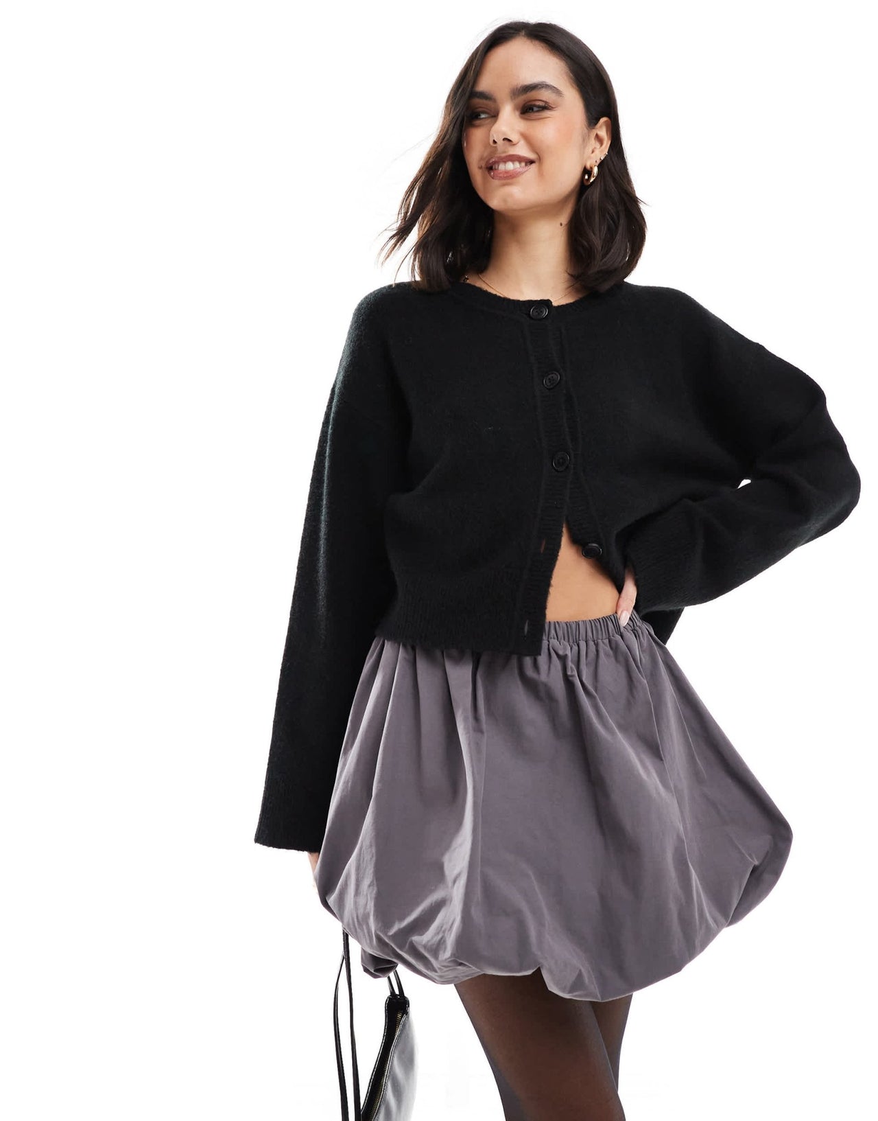 ASOS DESIGN mini puffball skirt in grey - ASOS Sample Sale