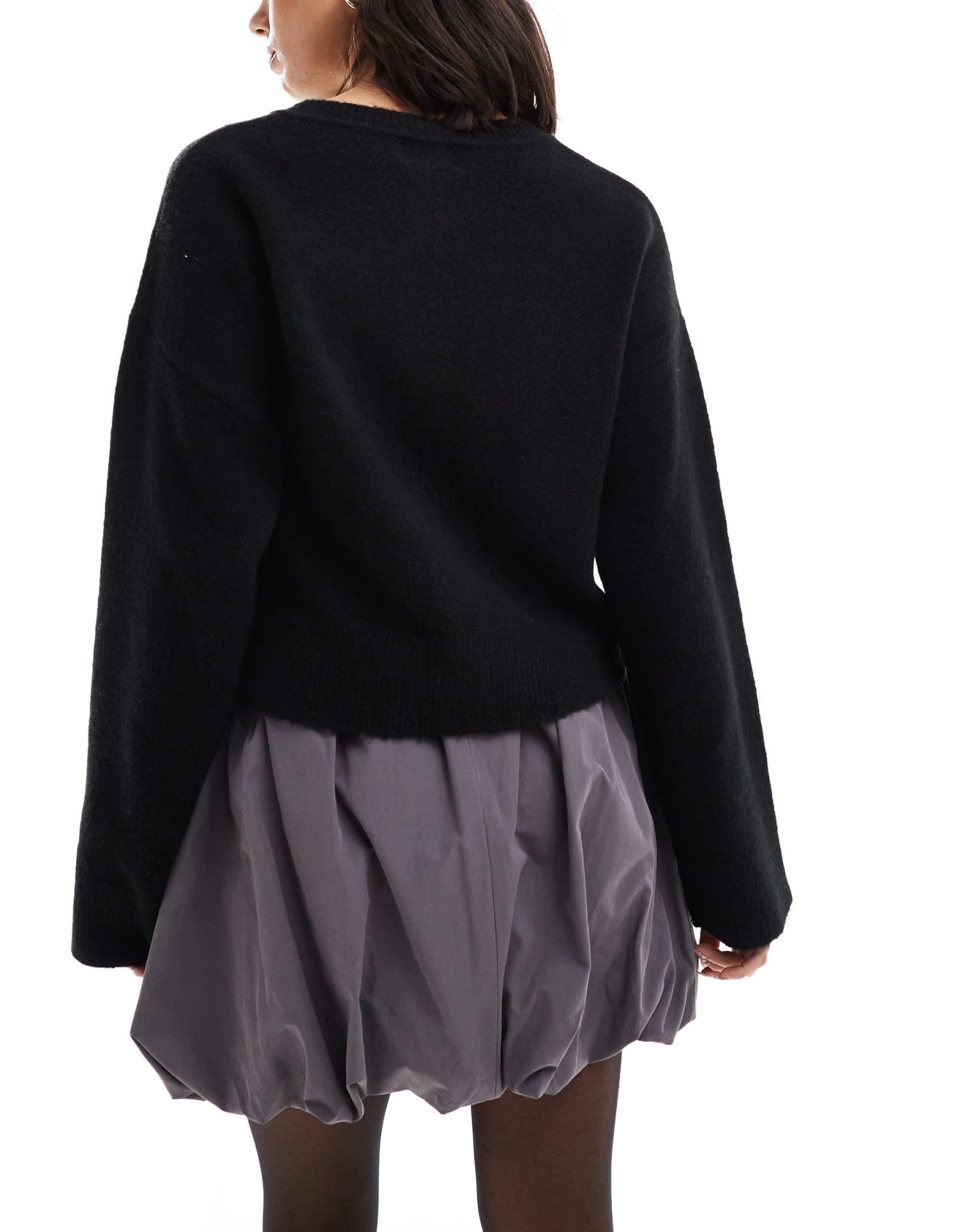 ASOS DESIGN mini puffball skirt in grey - ASOS Sample Sale