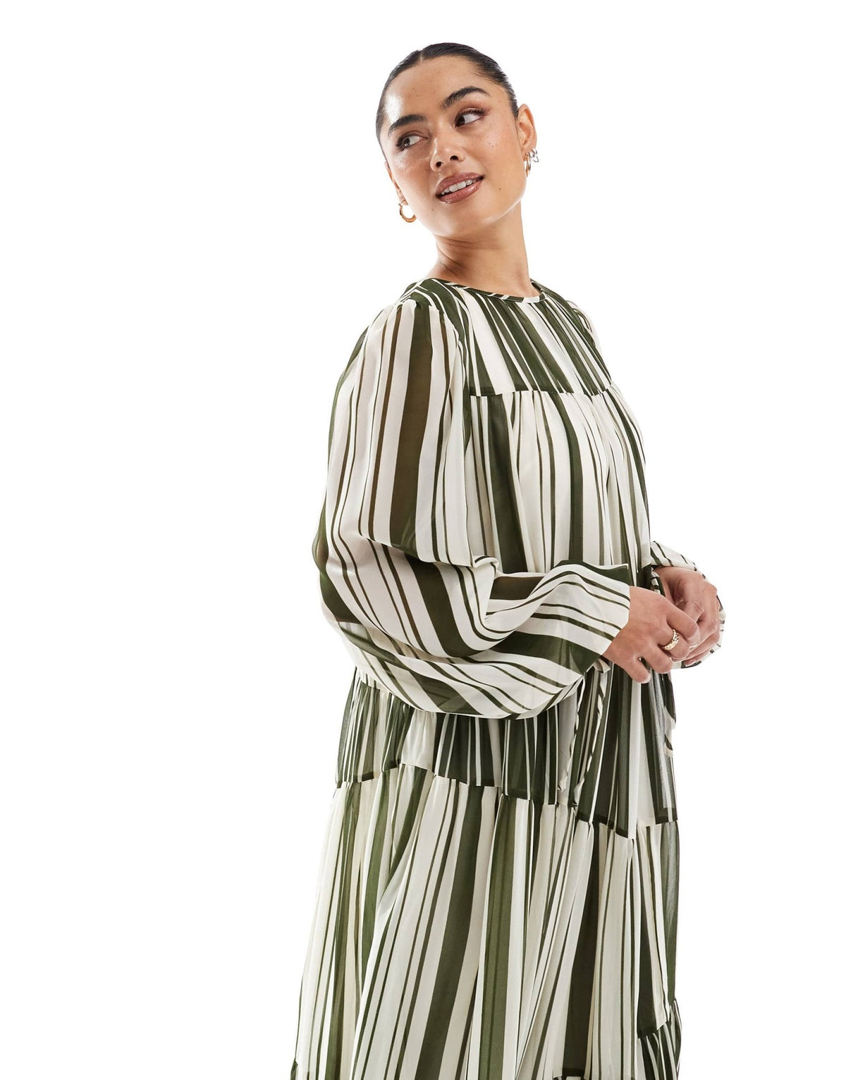 ASOS DESIGN mixed stripe print smock maxi dress - ASOS Sample Sale