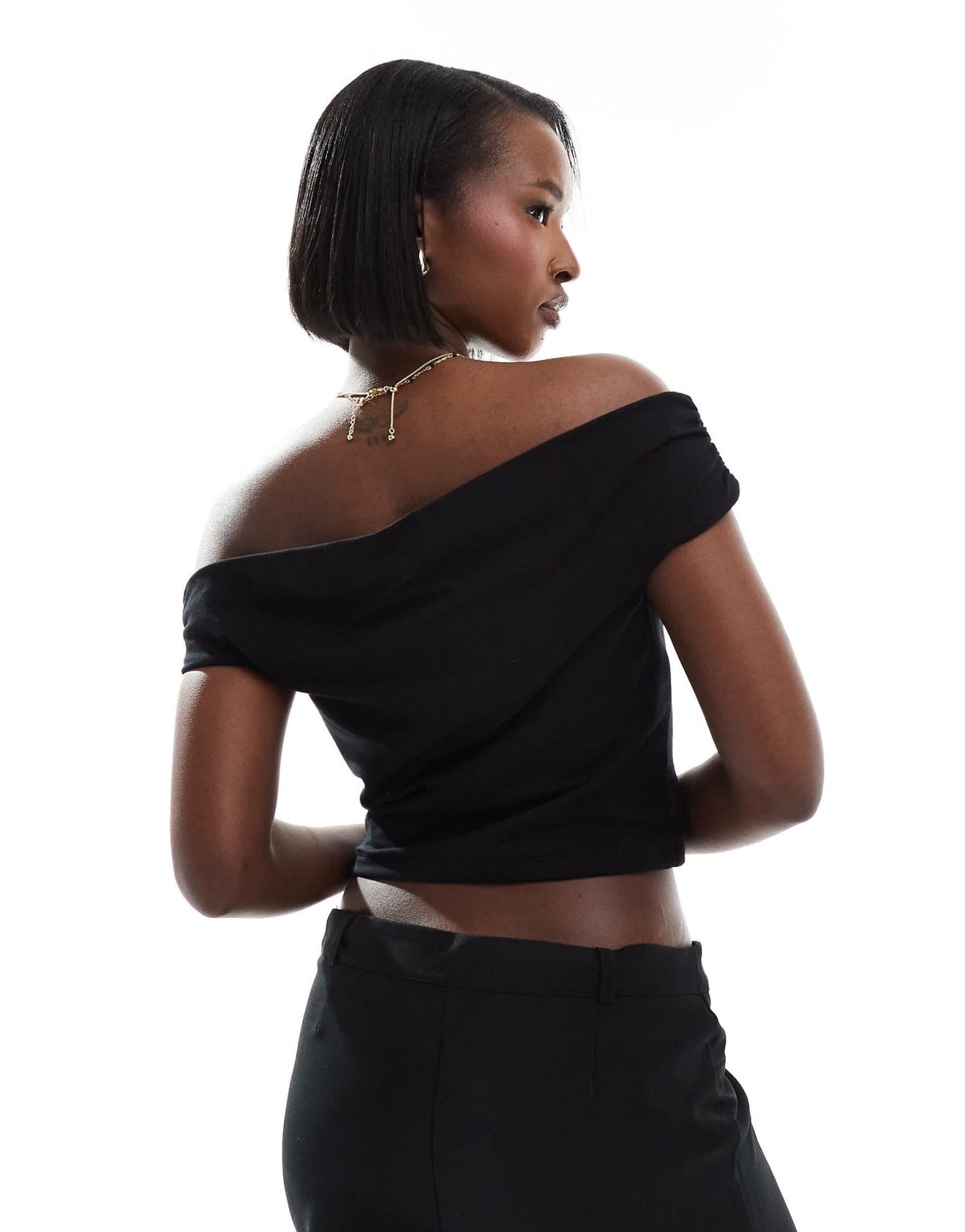 ASOS DESIGN off shoulder top in black - ASOS Sample Sale
