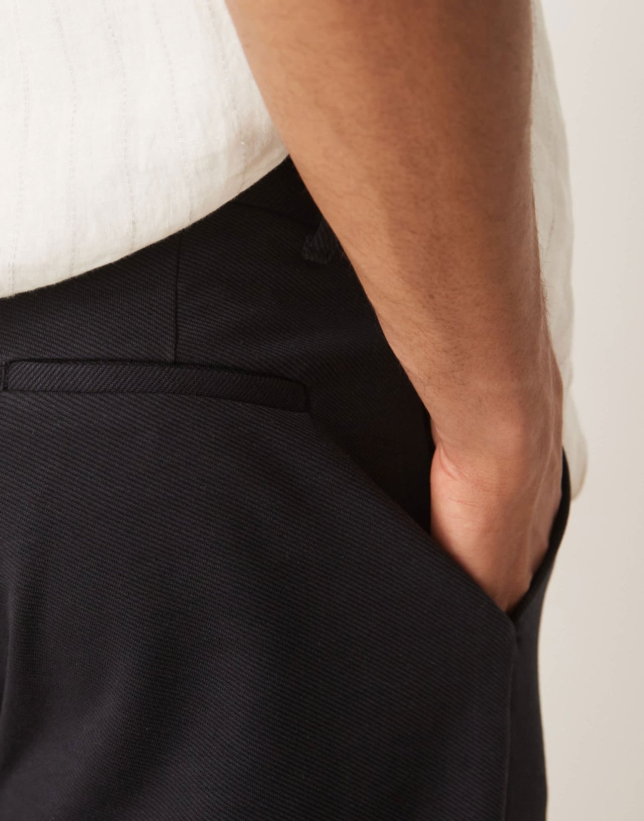 ASOS DESIGN oversize tapered smart trousers in navy twill - ASOS Sample Sale